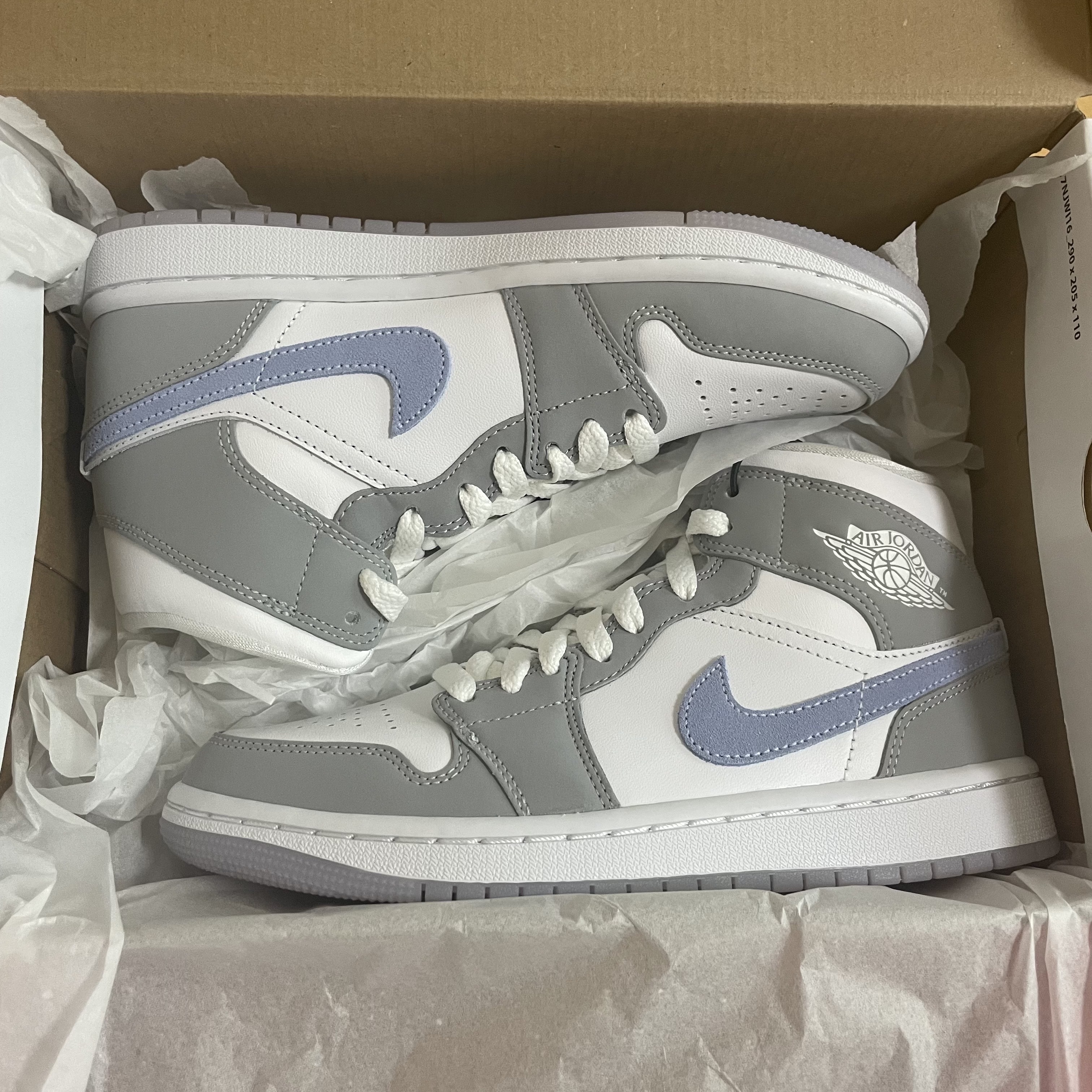 (W) Jordan 1 Mid Wolf Grey 착용 스타일