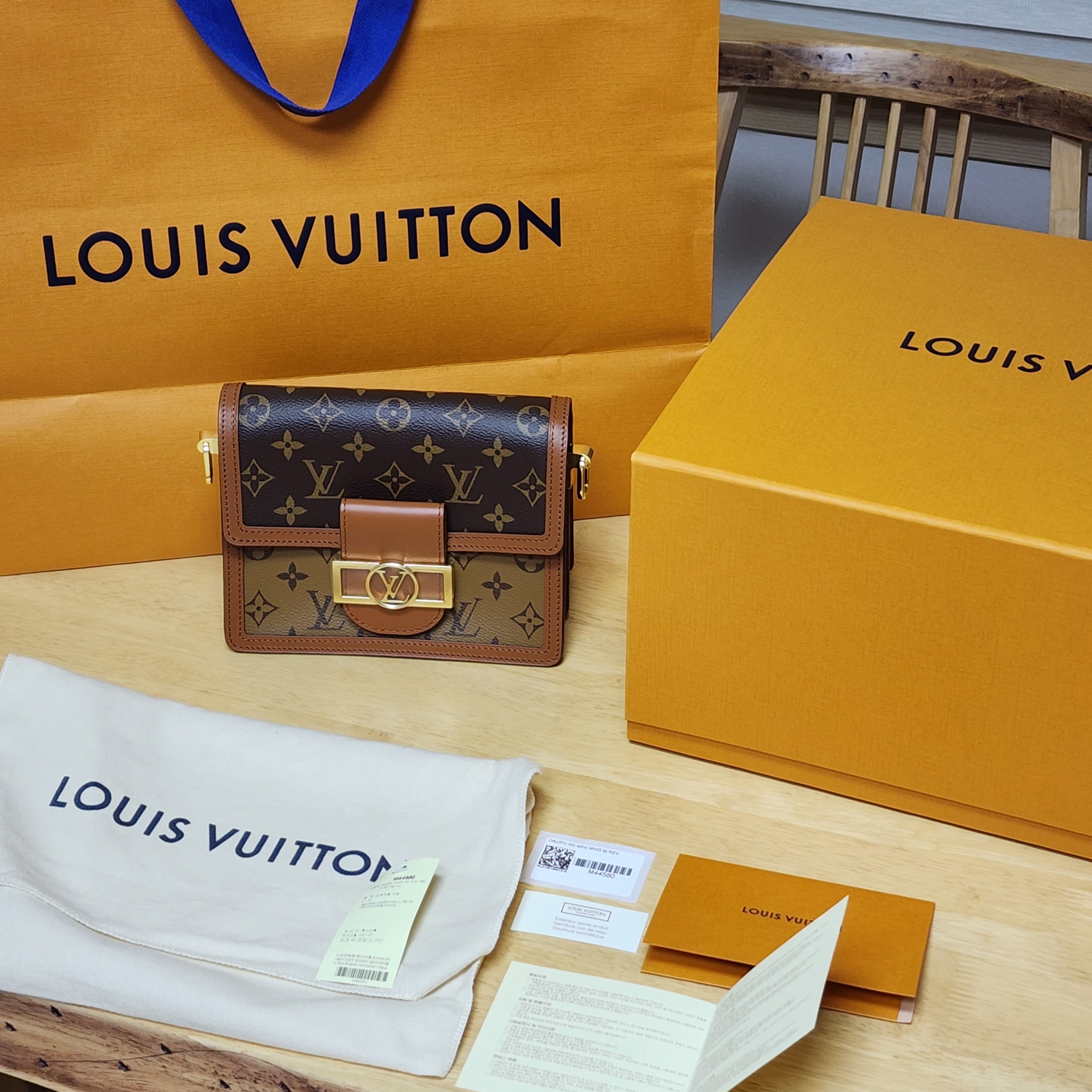 Louis Vuitton Mini Dauphine Monogram and Monogram Reversed 착용 스타일