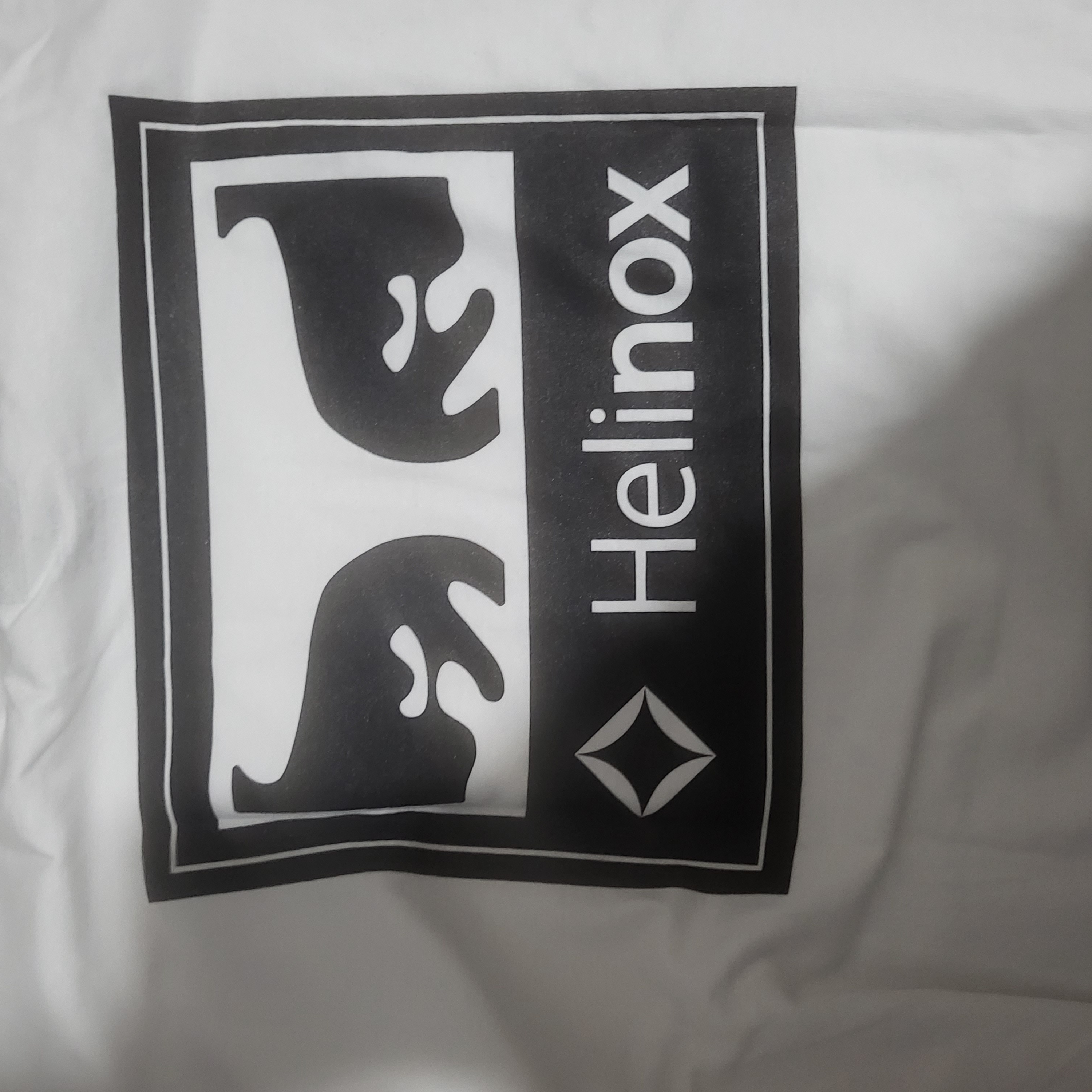 Helinox x Obey T-Shirt White 착용 스타일 - 1