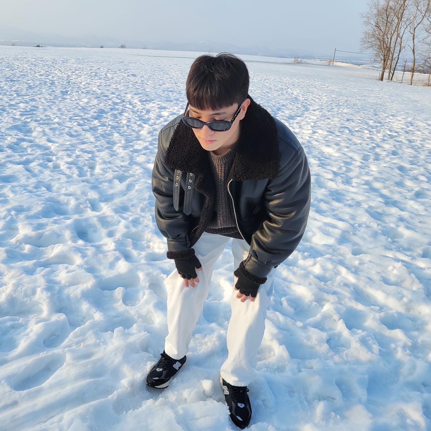 Gentle Monster x Maison Margiela MM004 Black Black 착용 스타일