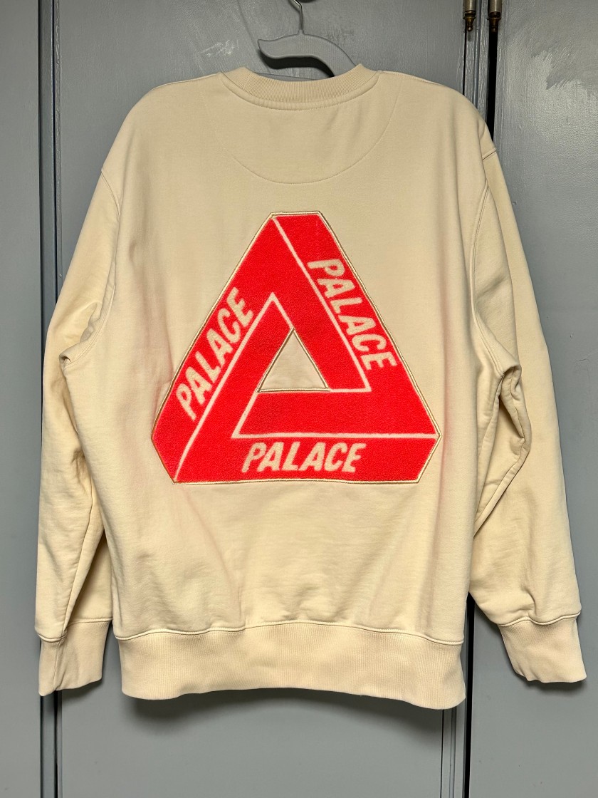 palace fleece tri-ferg soft white crew | bjland.ws