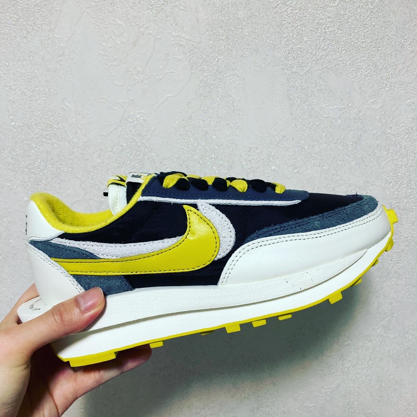 Nike x Sacai x Undercover LDWaffle Black Bright Citron 착용 스타일
