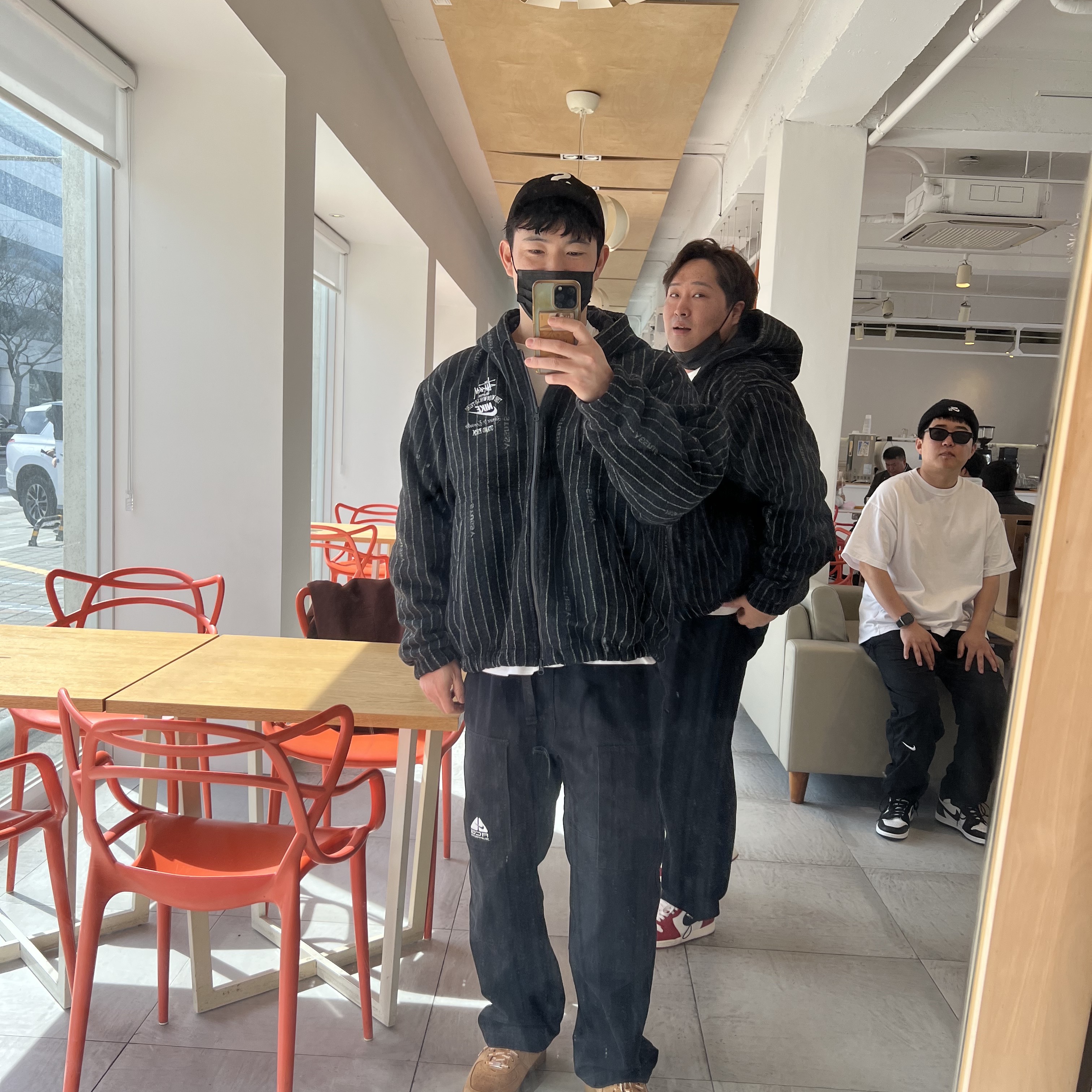 Nike x Stussy NRG Striped Wool Jacket Black (DR4023-010) 착용 스타일