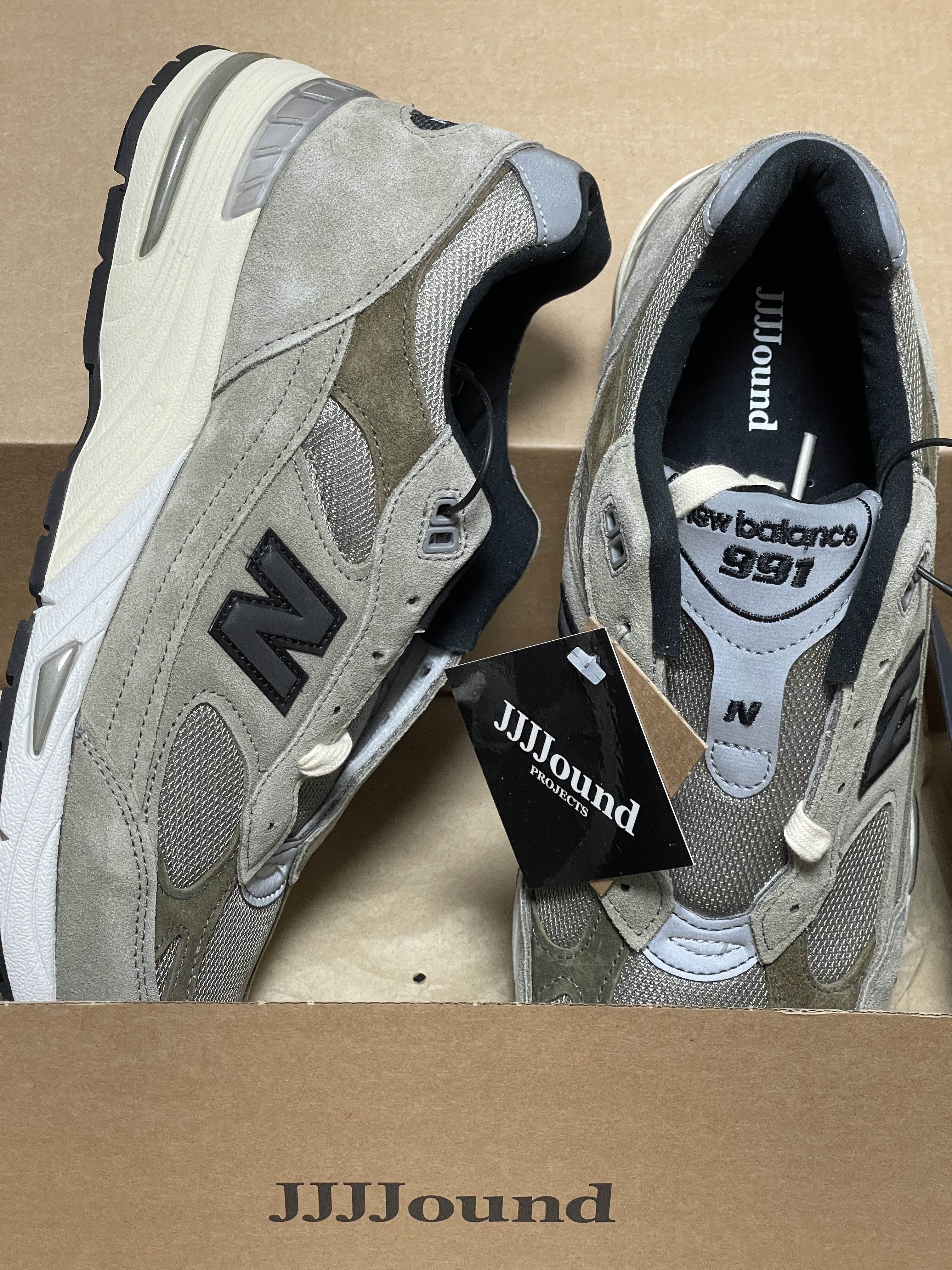 New Balance x JJJJound 991 Made in UK Grey 착용 스타일 - 3