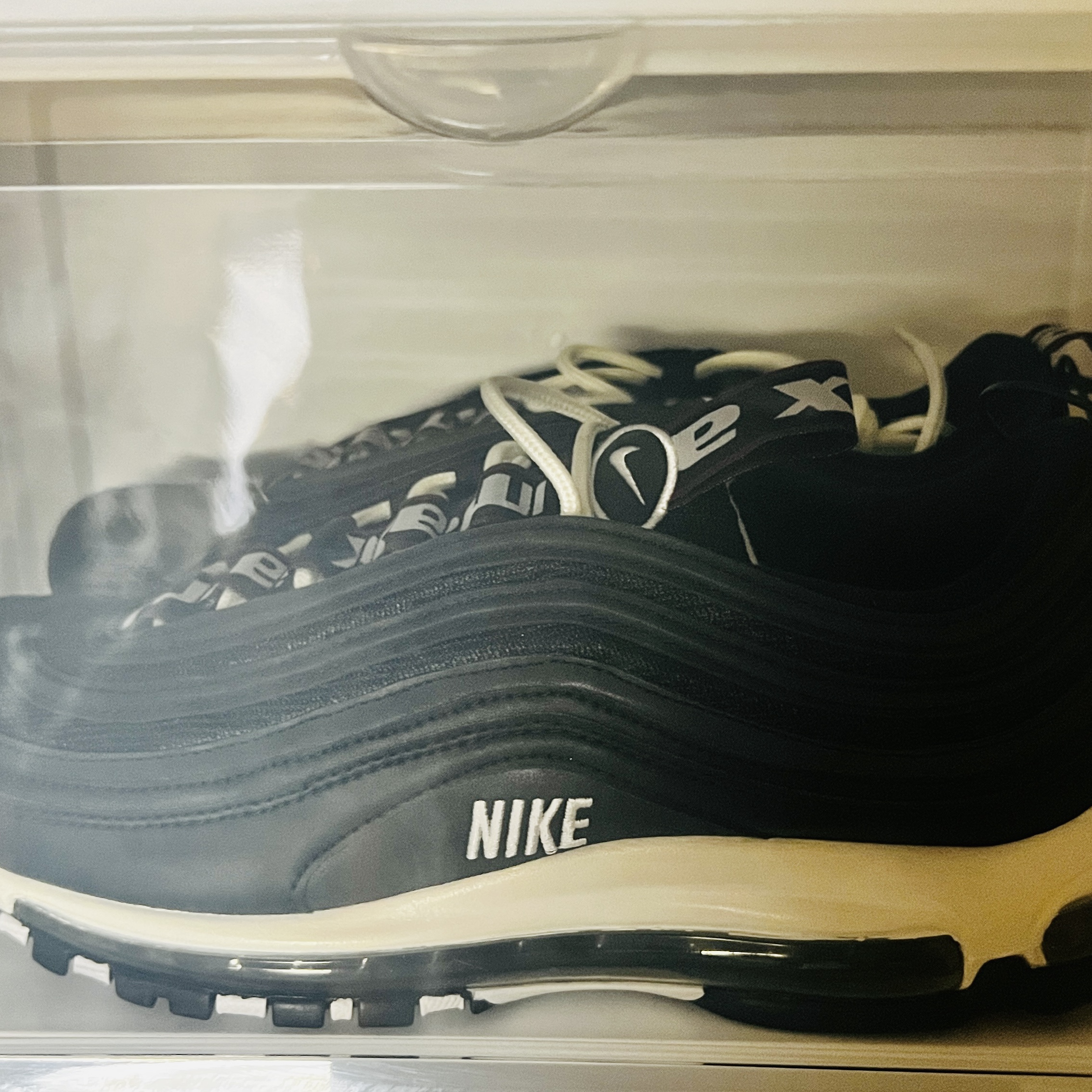 Nike Air Max 97 Overbranding Black 착용 스타일