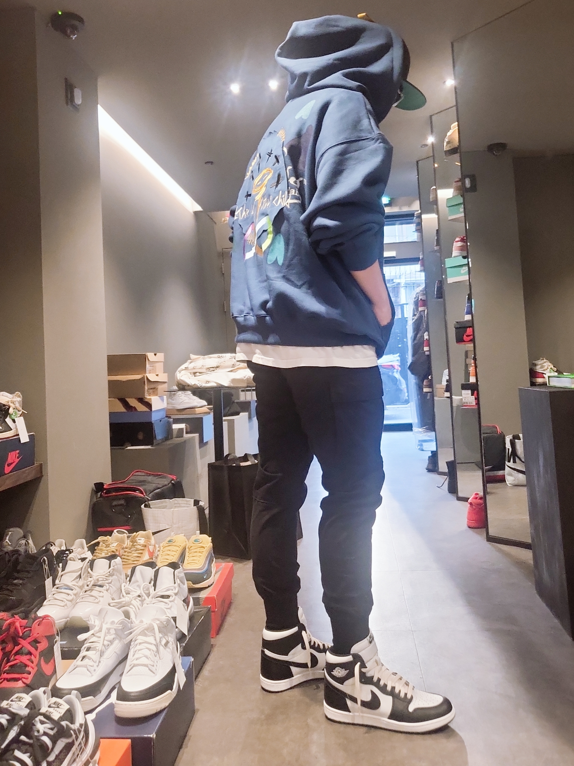 Jordan 1 High 85 Black White 착용 스타일