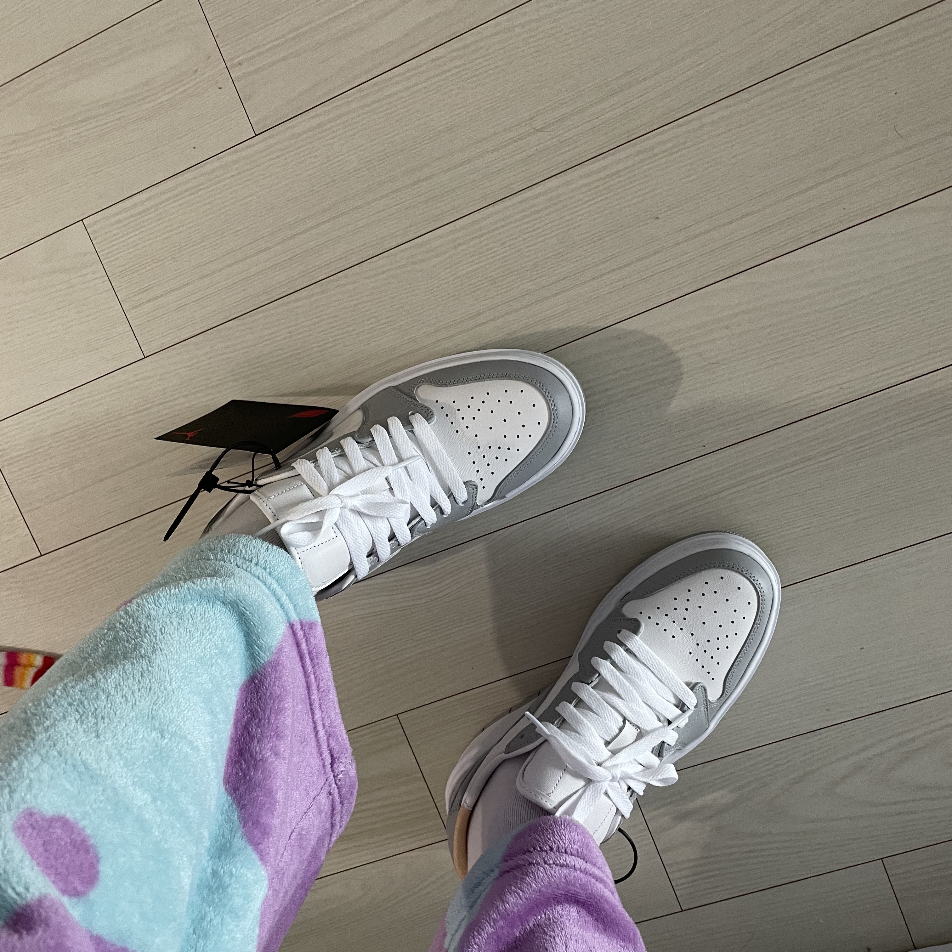 (W) Jordan 1 Elevate Low White and Wolf Grey 착용 스타일