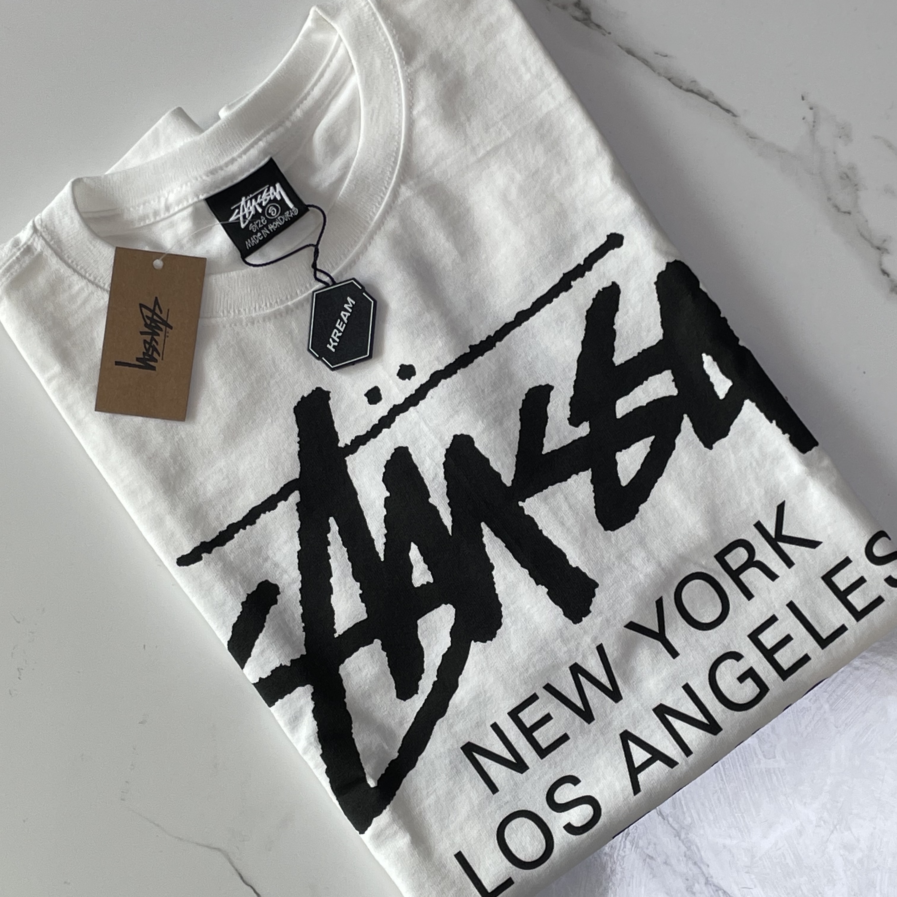 Stussy World Tour T-Shirt White 착용 스타일