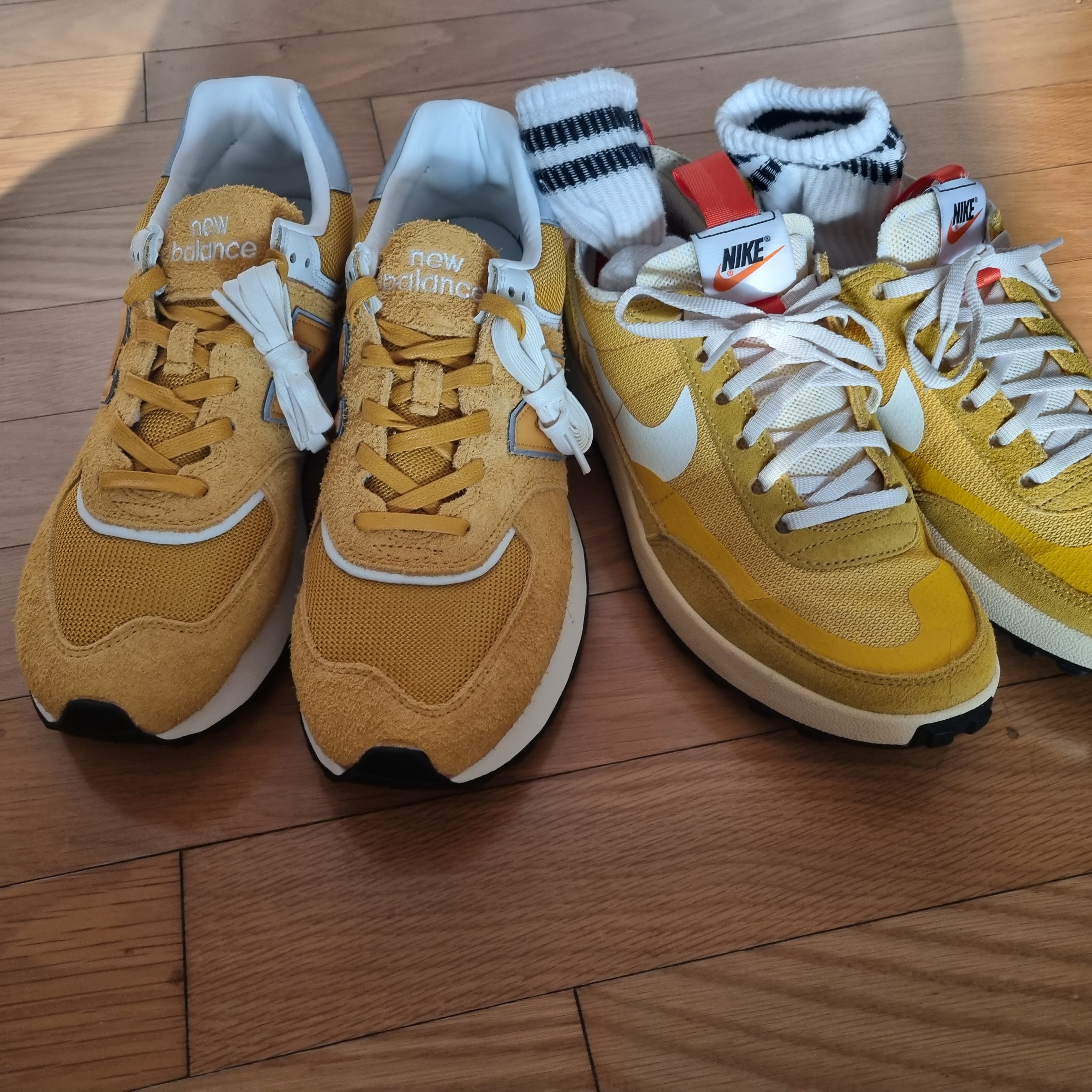 New Balance 574 Legacy Yellow White, Nike x Tom Sachs General Purpose Shoe Archive μ°©μ© μ€νμΌ