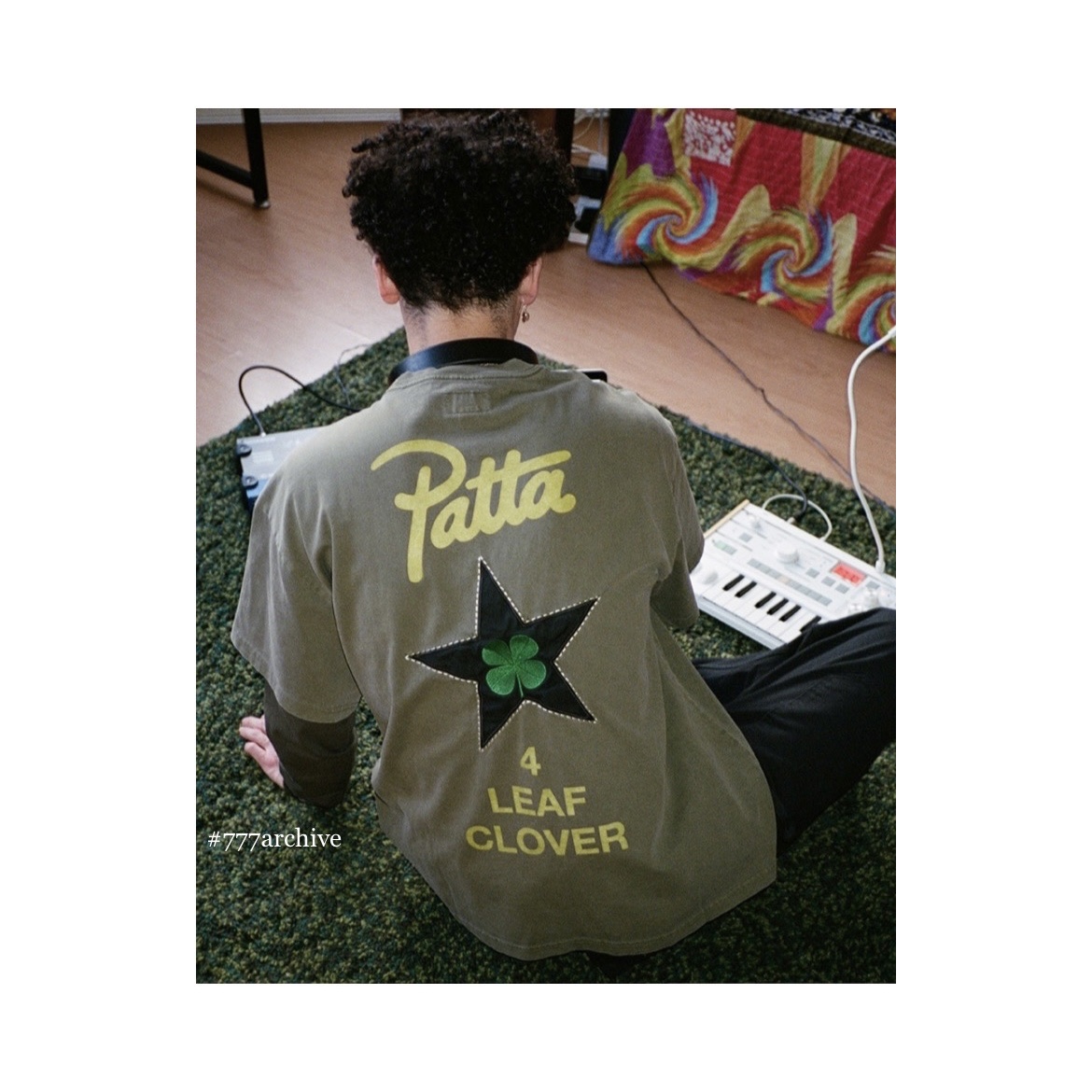 Converse x Patta One Star Pro Ox Java, Converse x Patta Four Leaf Clover Cargo Pants Black 착용 스타일 - 4