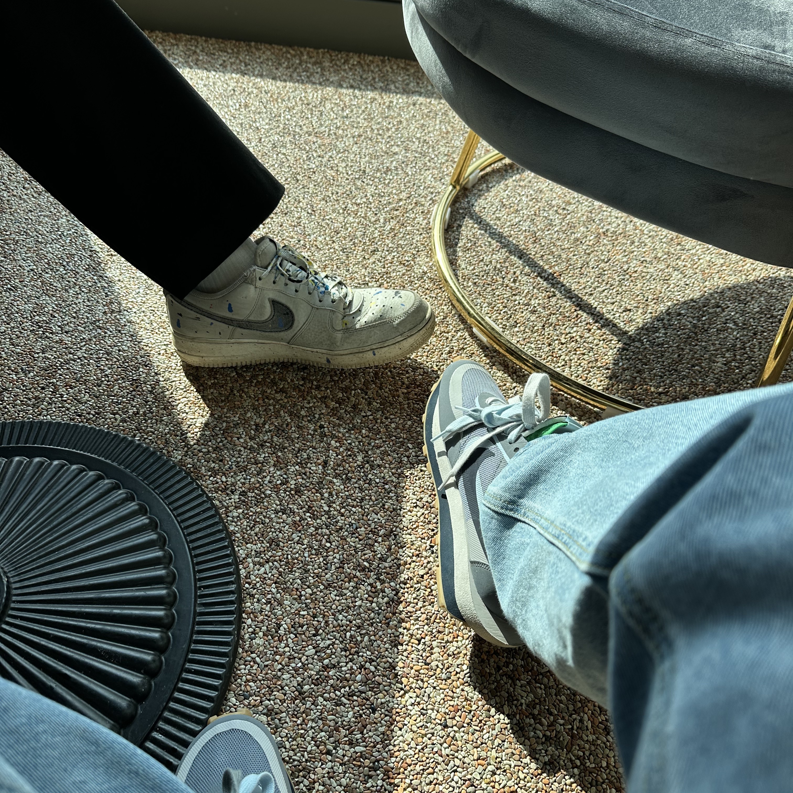 Nike x Sacai x Clot LDWaffle Cool Grey 착용 스타일