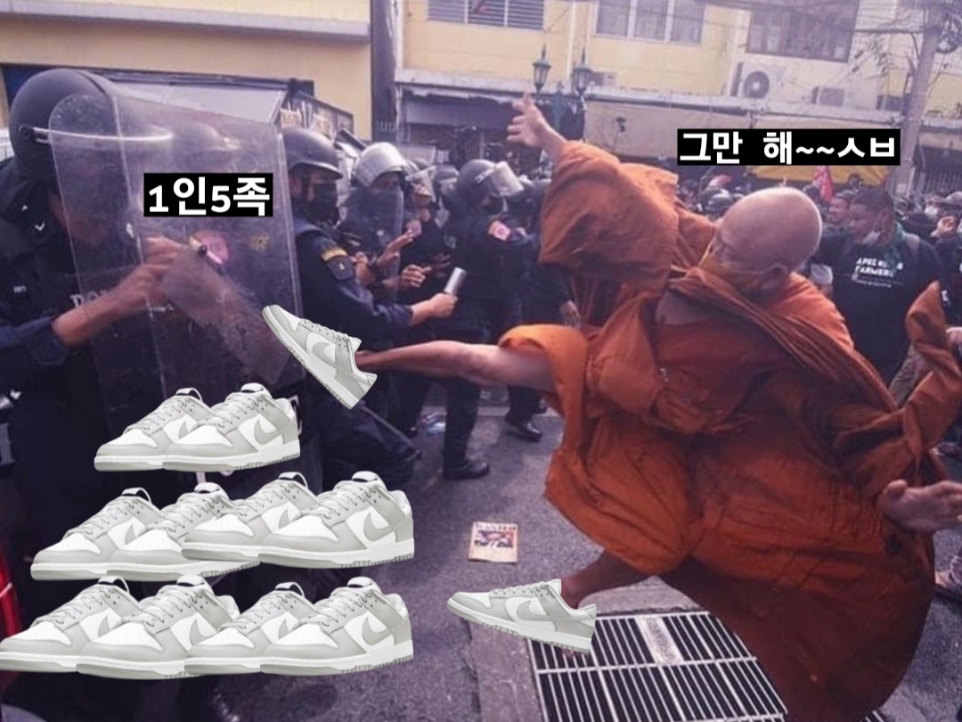 Nike Dunk Low Retro Grey Fog 착용 스타일
