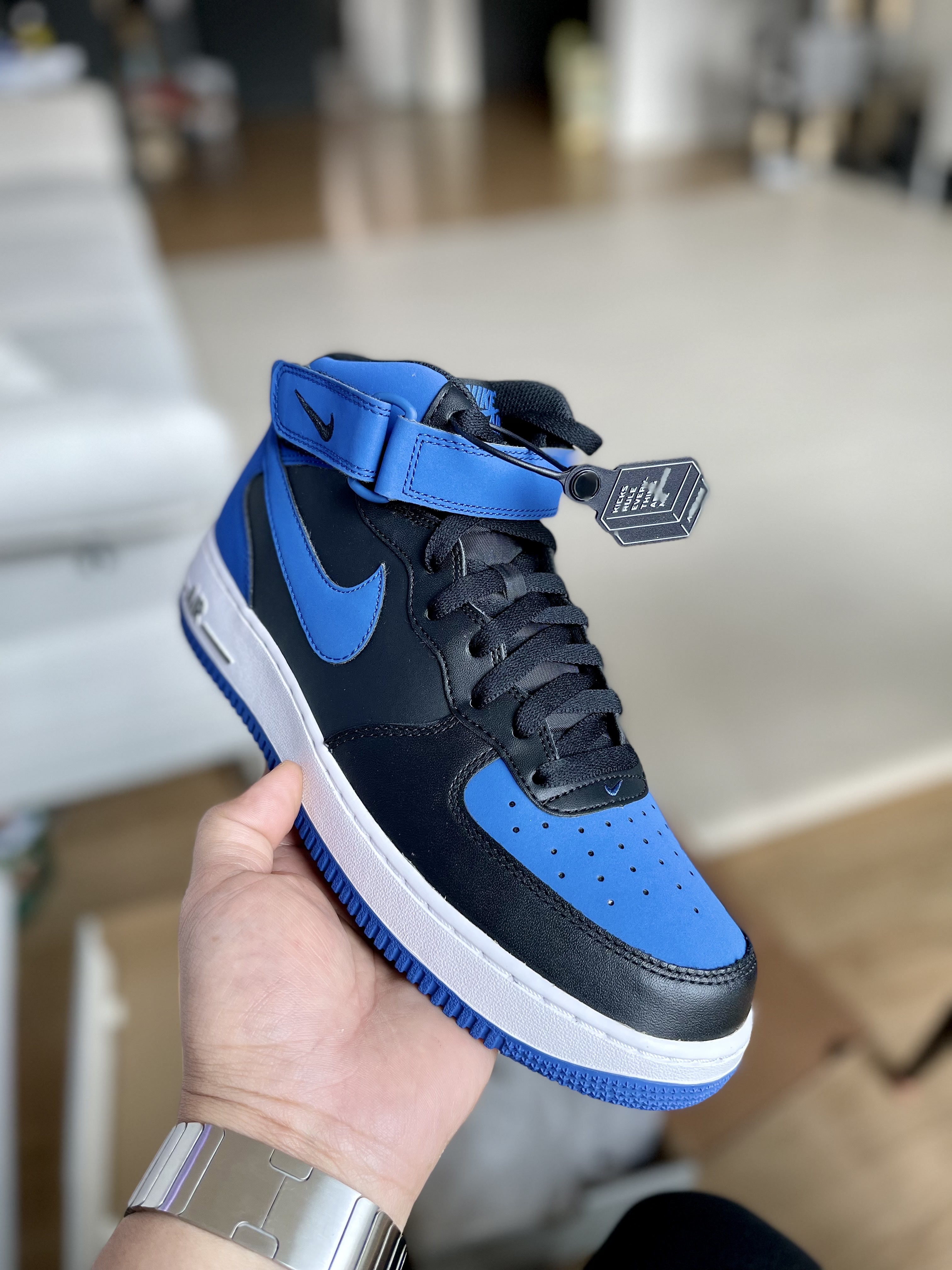 Nike Air Force 1 Mid '07 Game Royal 2015 착용 스타일 - 1