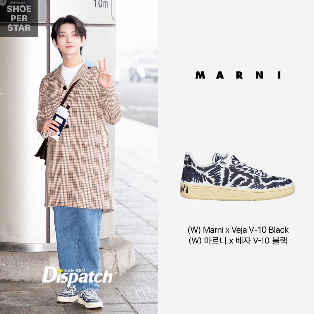 (W) Marni x Veja V-10 Black 착용 스타일 - 1