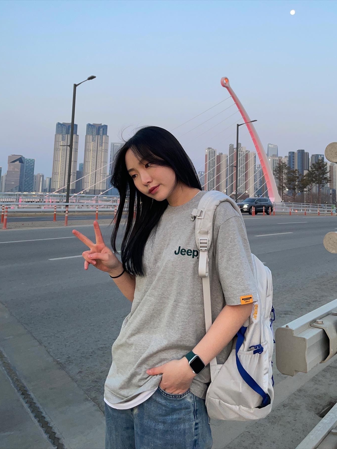 Supreme Backpack Silver - 22SS 착용 스타일 - 1