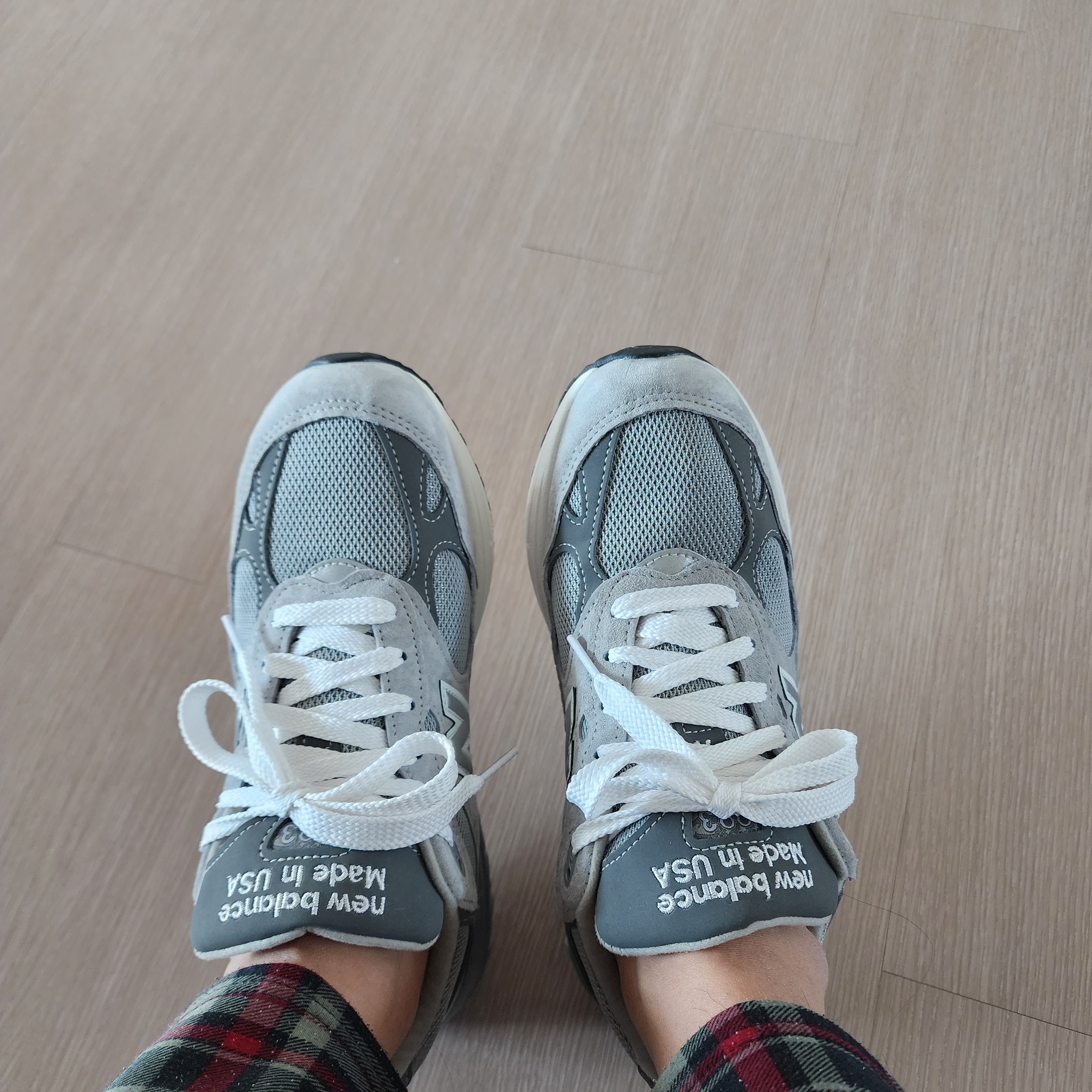 New Balance 993 Made in USA Grey - D Standard 착용 스타일 - 1