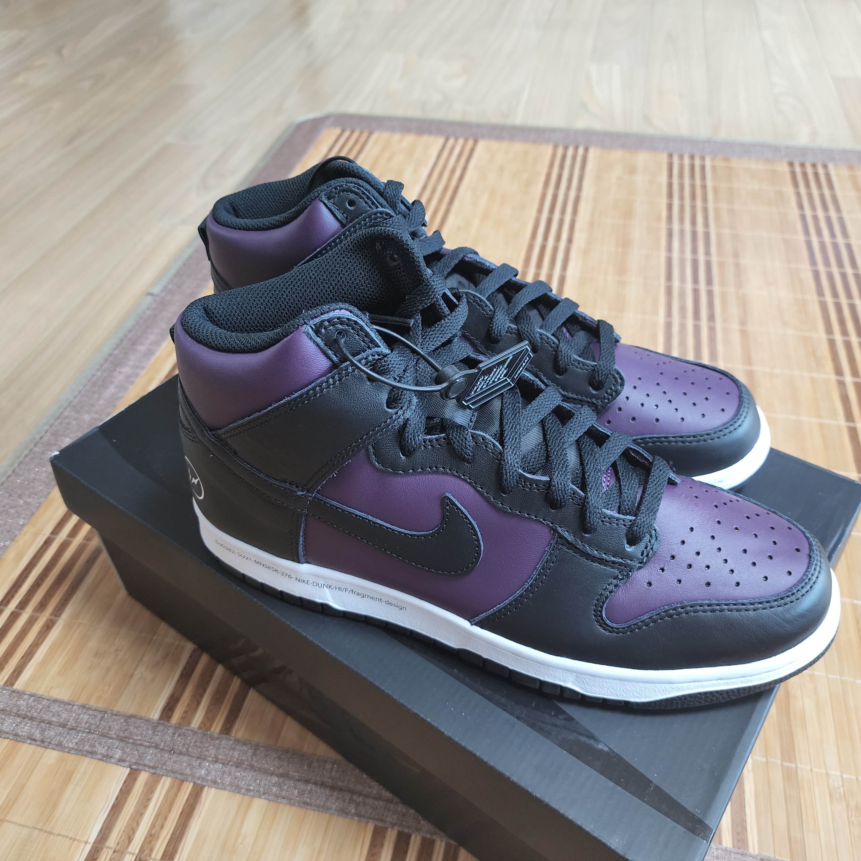 Nike x Fragment Dunk High Black 착용 스타일 - 2