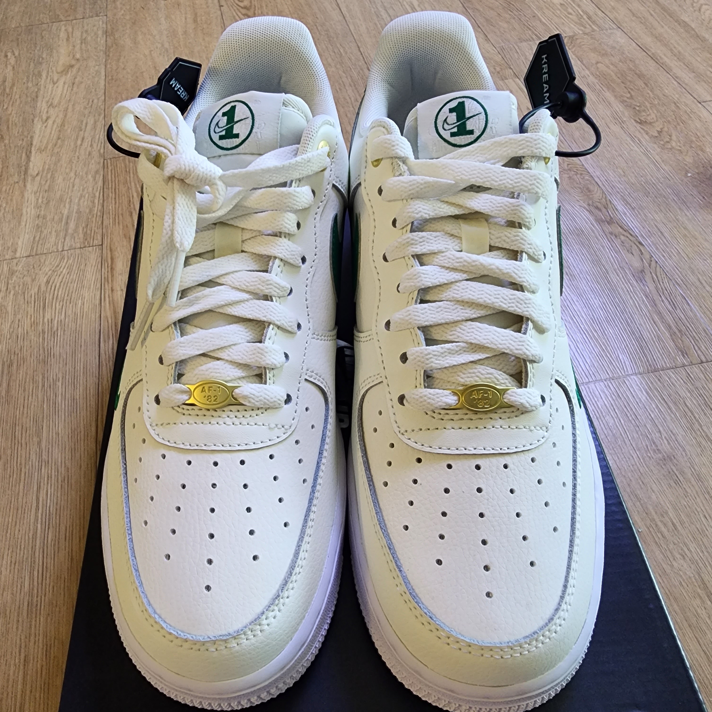 Nike Air Force 1 '07 LV8 40th Anniversary Join Forces Sail Malachite 착용 스타일 - 2