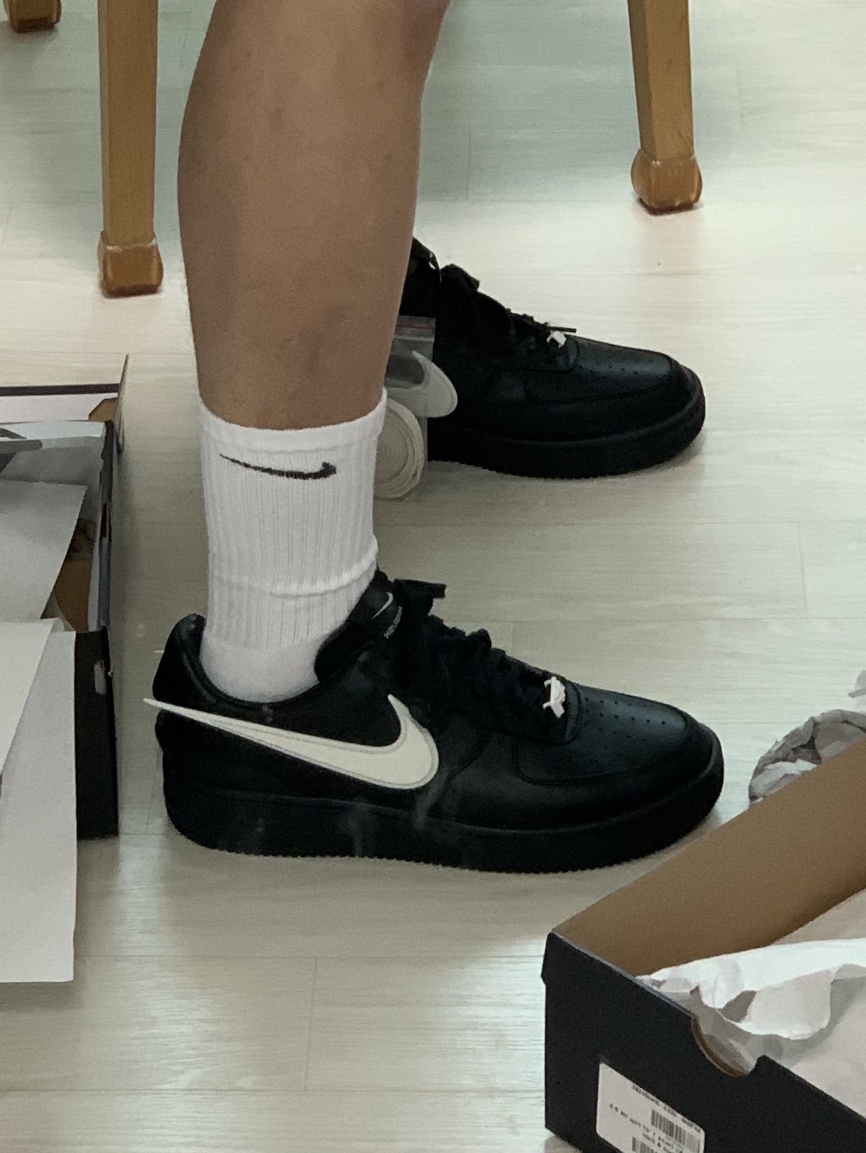 Nike x Ambush Air Force 1 Low SP Black 착용 스타일 - 1