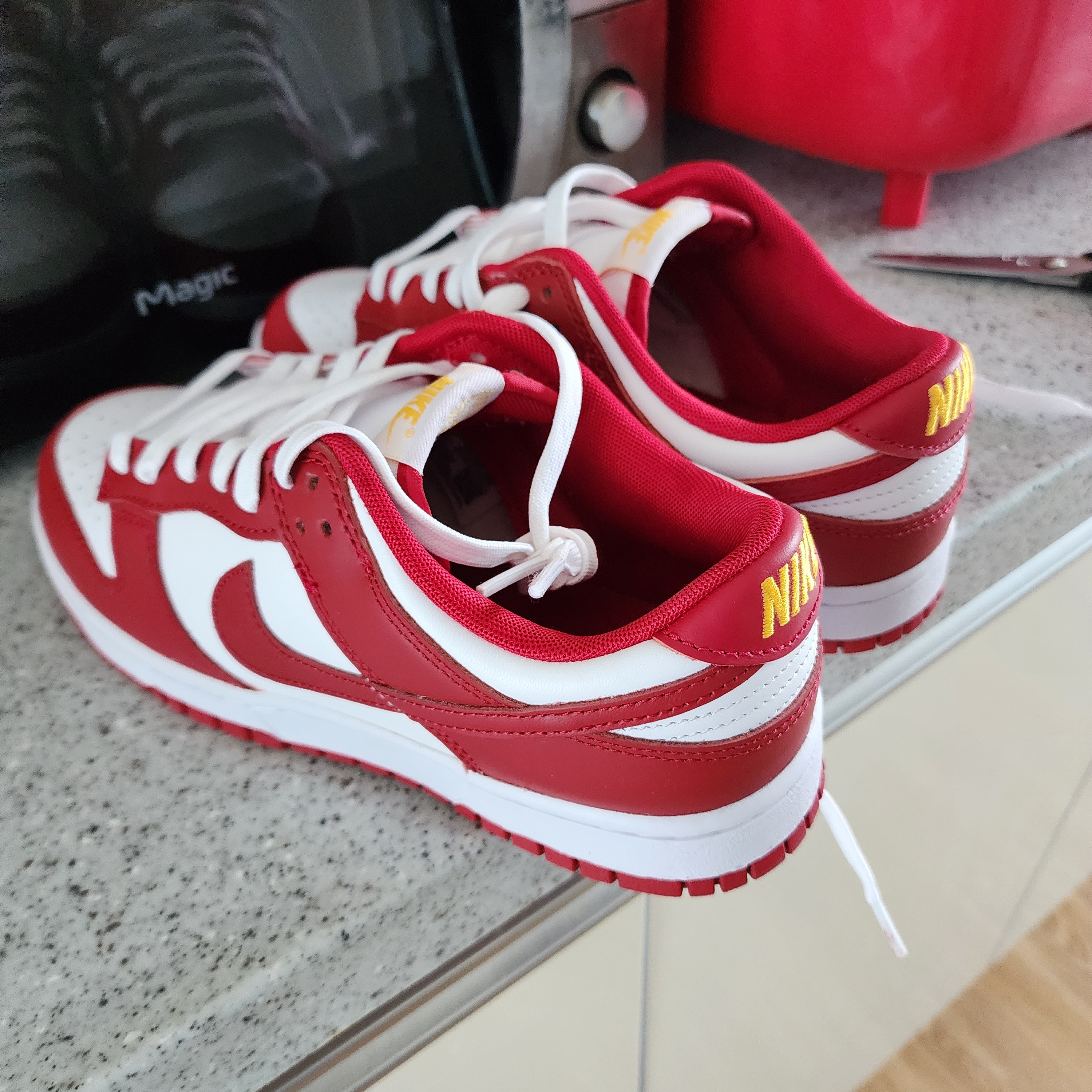 Nike Dunk Low Retro Gym Red 착용 스타일 - 1