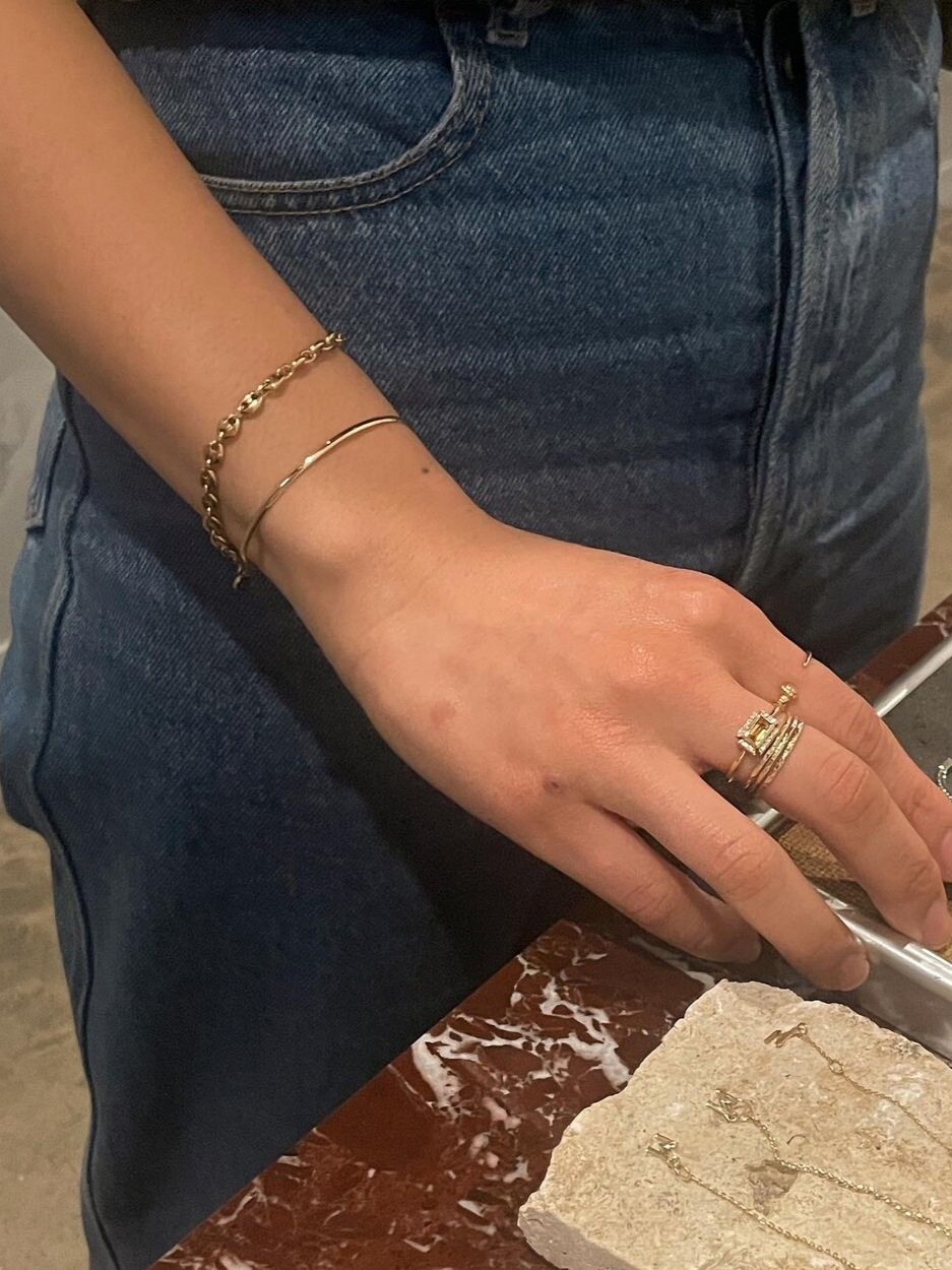 [KREAM 단독] Maman et Fille Women Blacksmith Thin Ring 착용 스타일