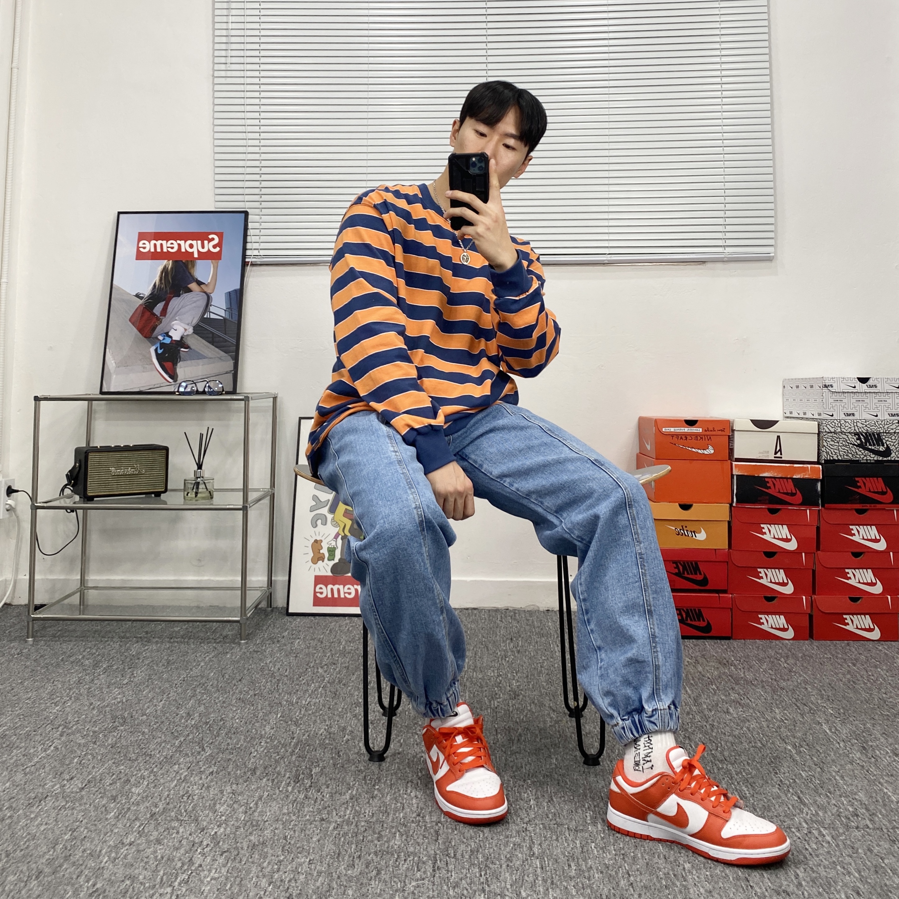 Nike Dunk Low SP Syracuse 2022 착용 스타일 - 2