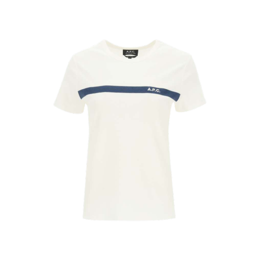 (W) 아페쎄 유카타 티셔츠 화이트 다크 네이비
