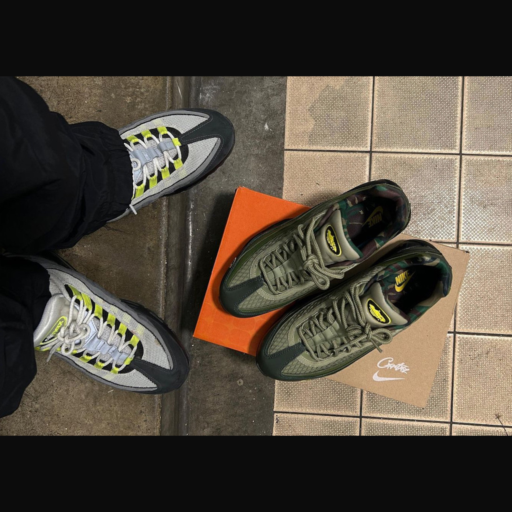 Nike x Corteiz Air Max 95 Sequoia 착용 스타일 - 5