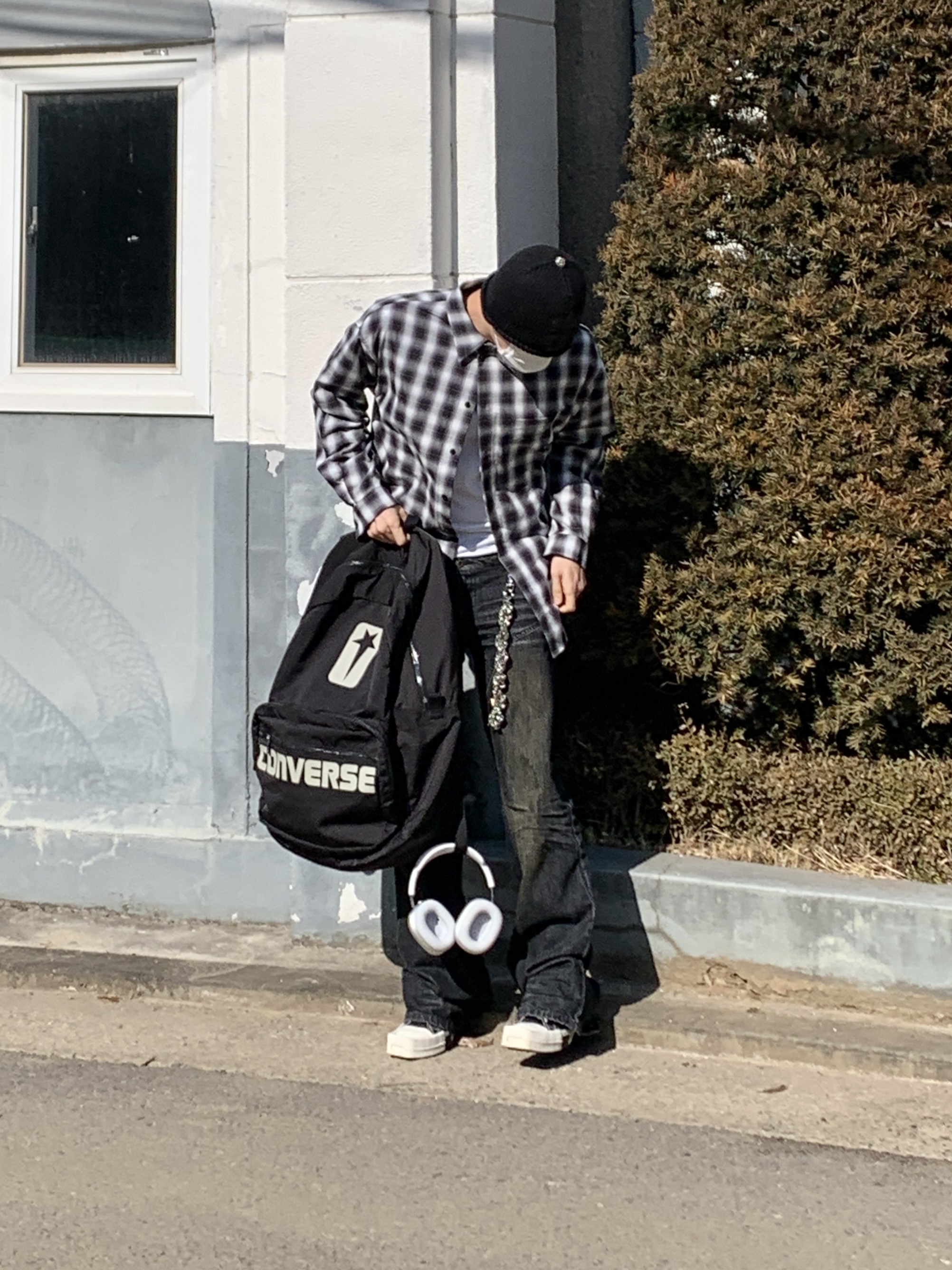 Apple AirPods Max Lightning Silver (Korean Ver.), Converse x Drkshdw Turbodrk Chuck 70 Hi Black 착용 스타일 - 5