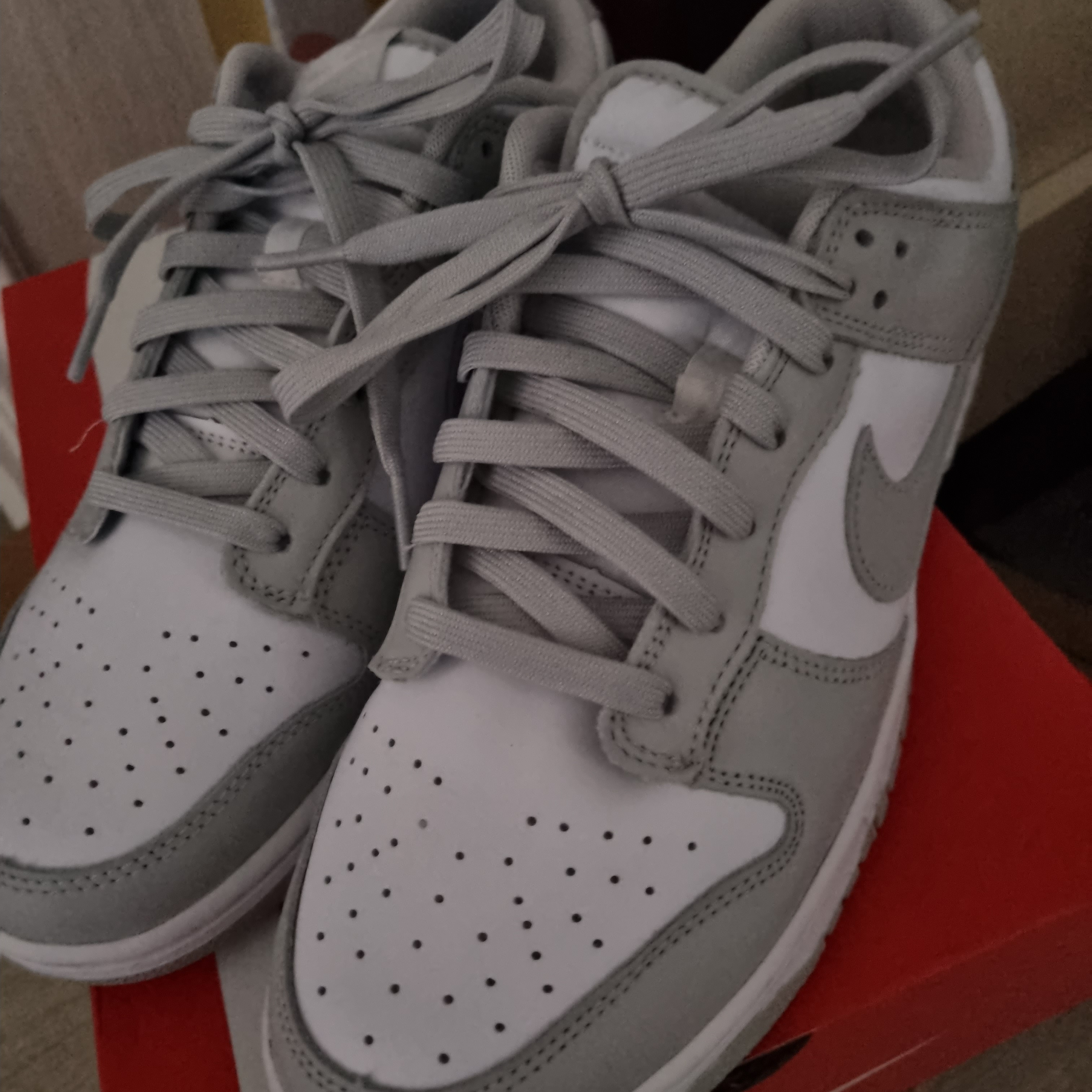 Nike Dunk Low Retro Grey Fog 착용 스타일 - 1