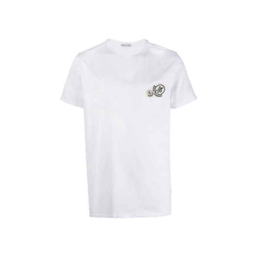 몽클레르 더블 로고 티셔츠 화이트 - 23SS
