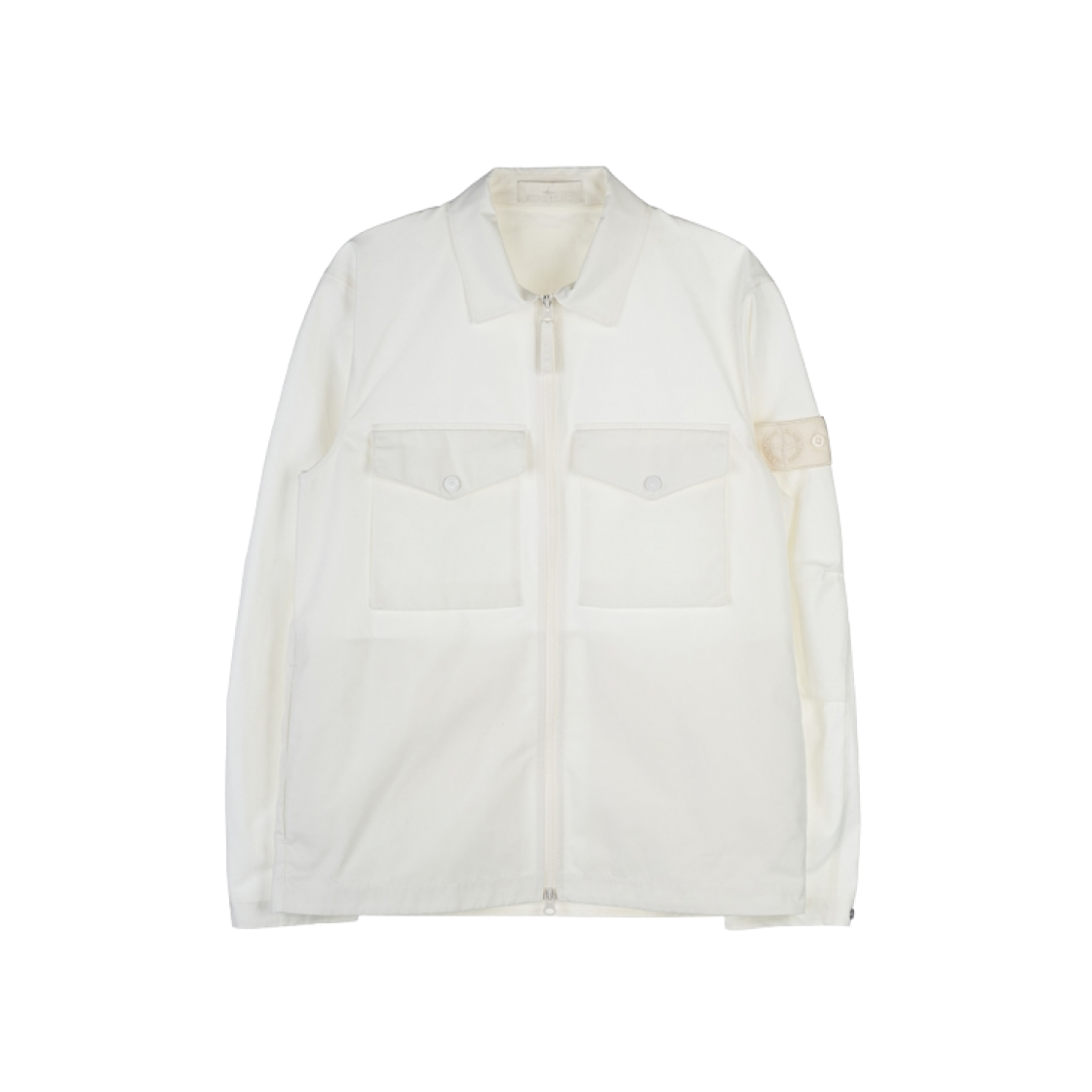 Stone Island 116F1 Ghost Piece O-Ventile Cotton Overshirt Off White - 22FW 상세 이미지 1