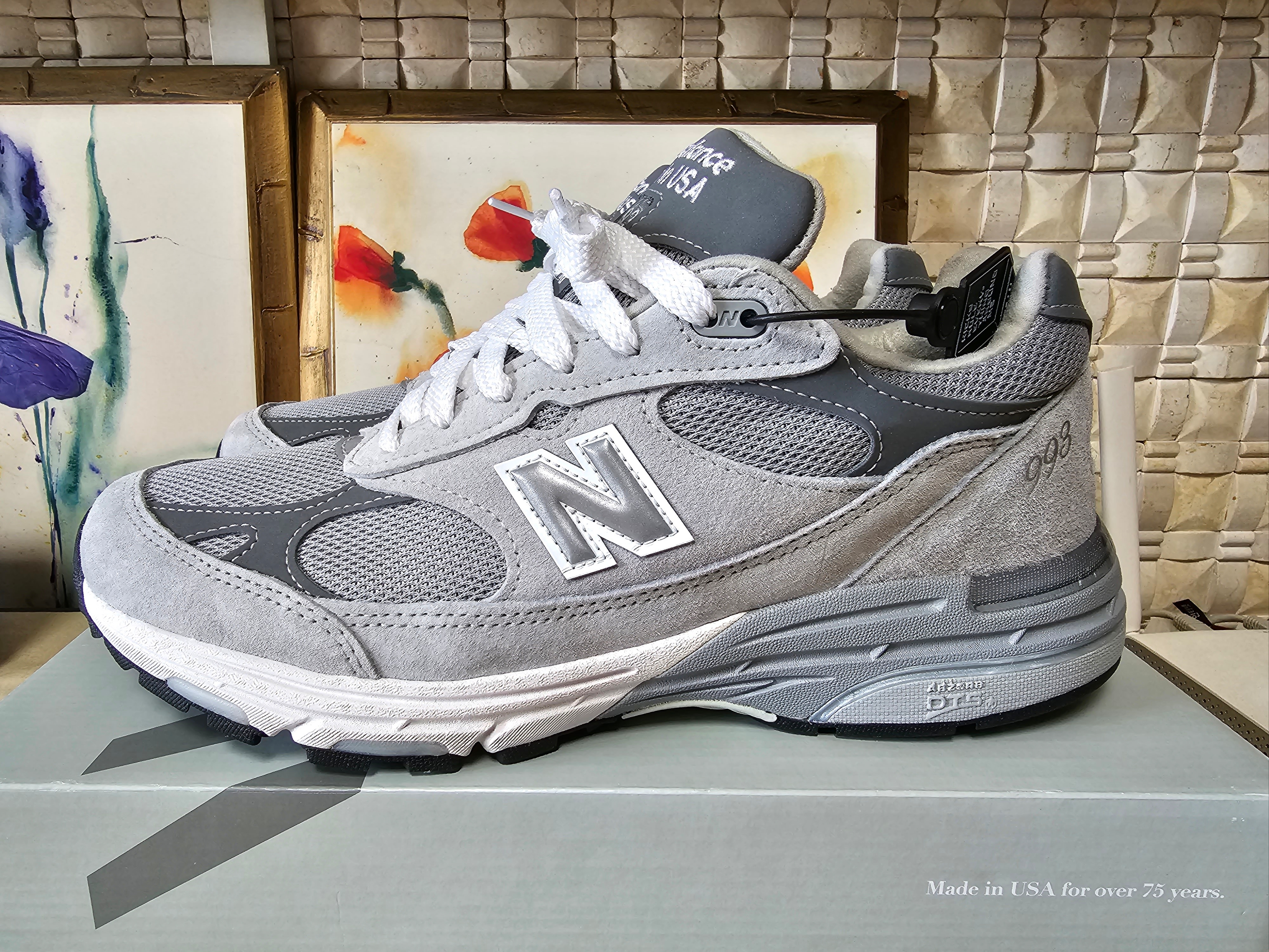 New Balance 993 Made in USA Grey - D Standard 착용 스타일 - 1