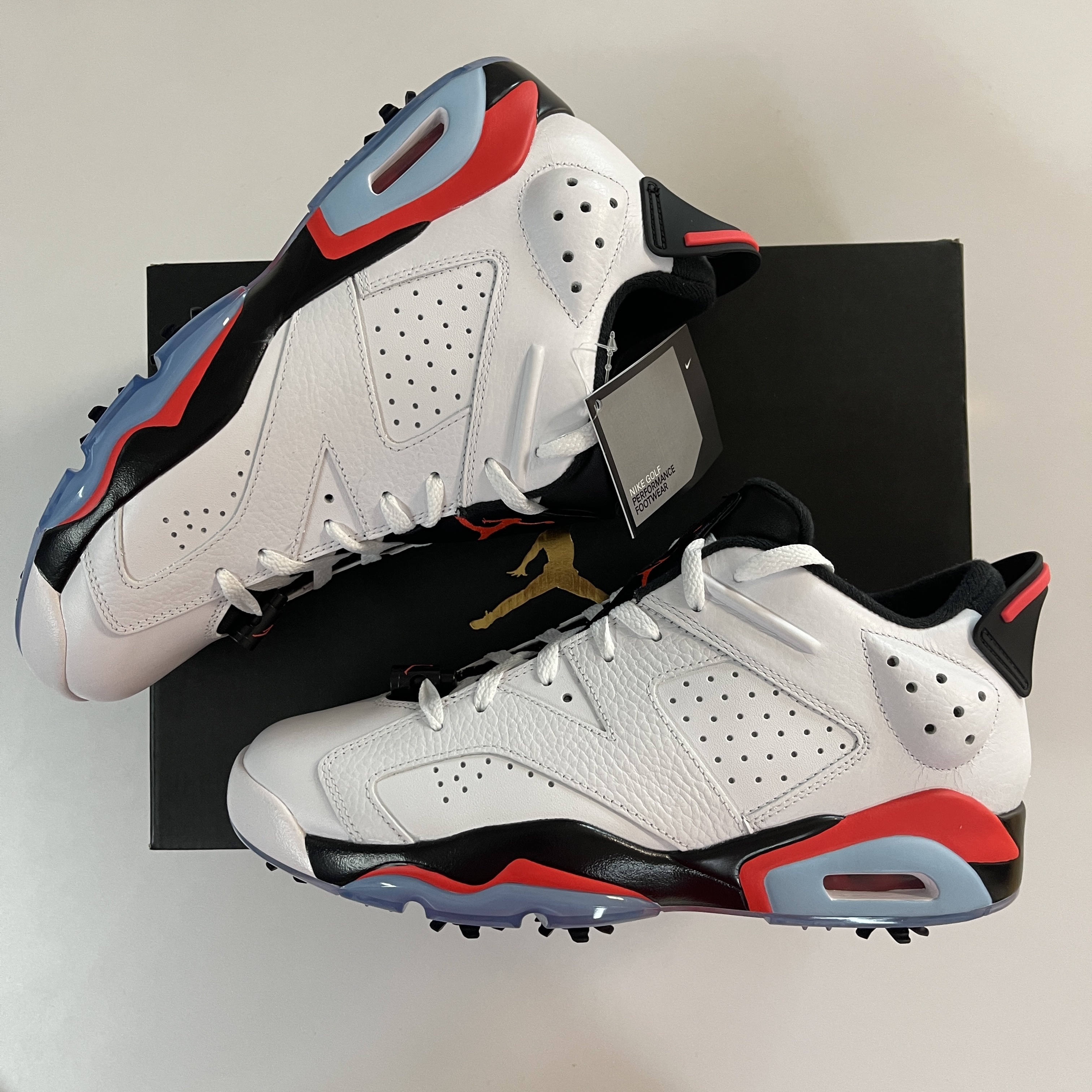 Jordan 6 Retro Low Golf White Infrared 23 착용 스타일 - 1