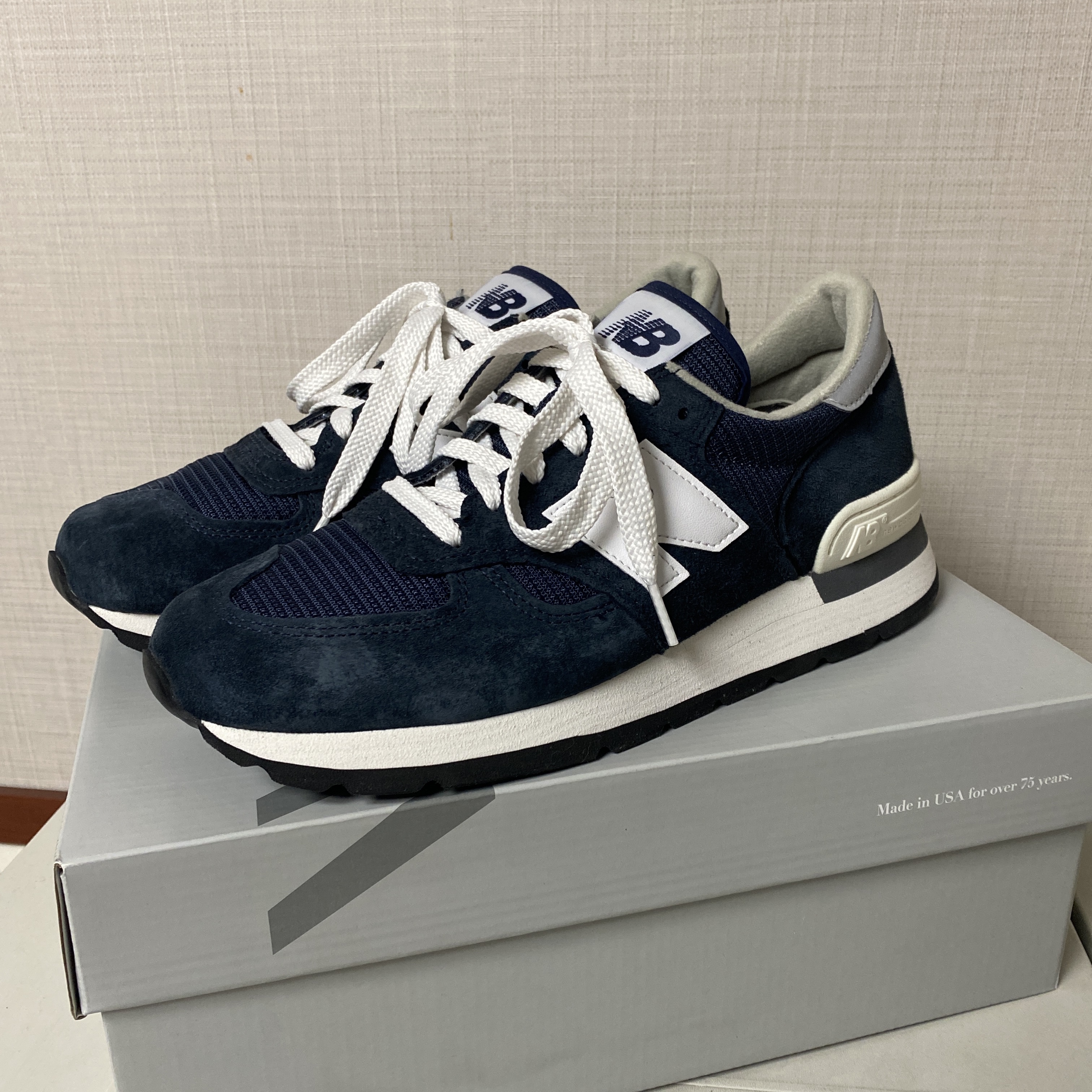 New Balance 990v1 Made in USA Navy 착용 스타일