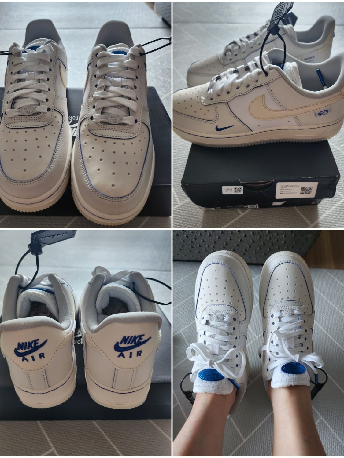 (W) Nike Air Force 1 '07 LX Game Royal Sail 착용 스타일