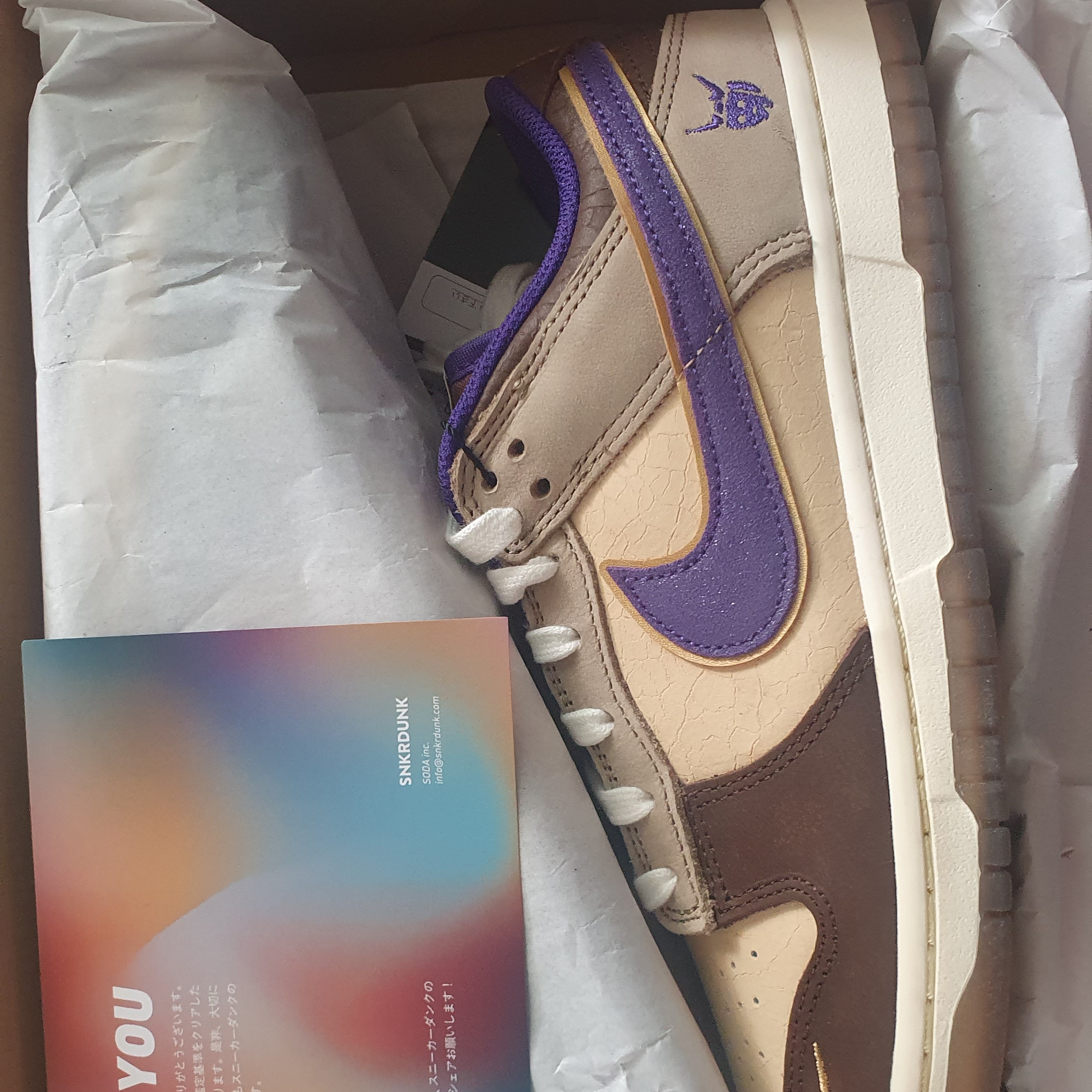 Nike Dunk Low White Onyx Court Purple 착용 스타일 - 1