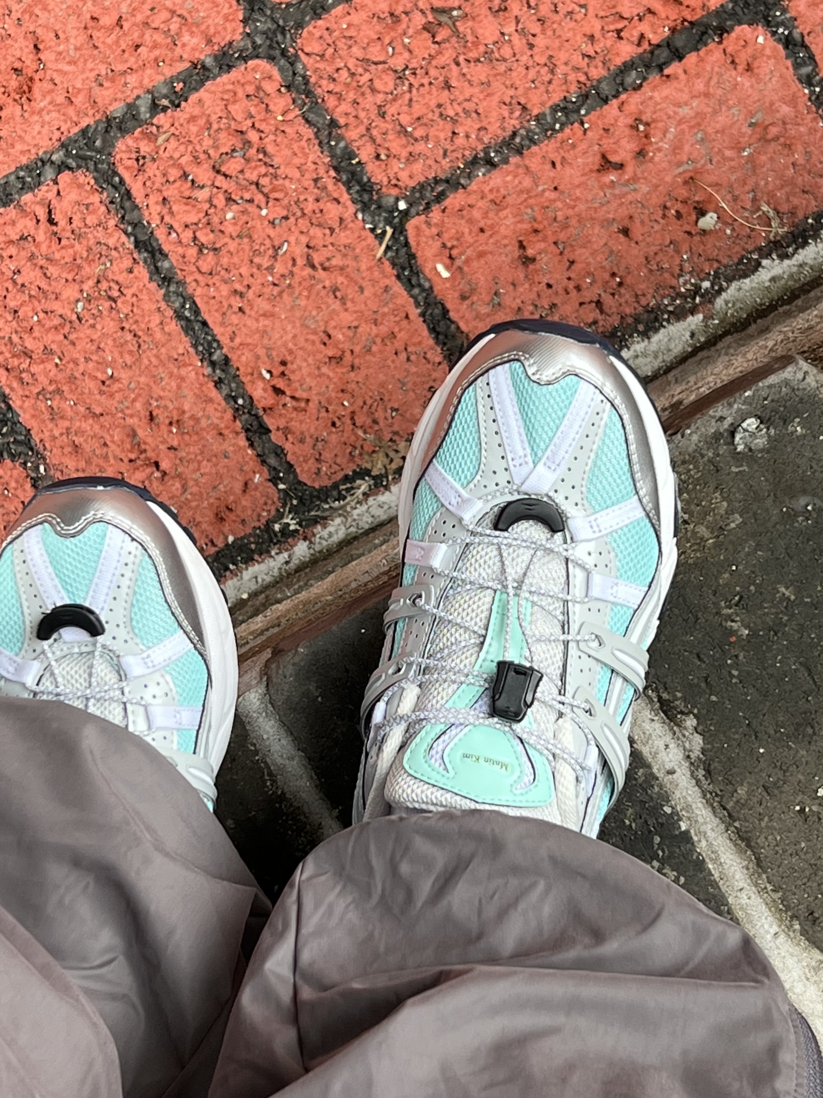 (W) Asics x Matin Kim Gel-Sonoma 15-50 Oasis Green Pure Silver 착용 스타일 - 2