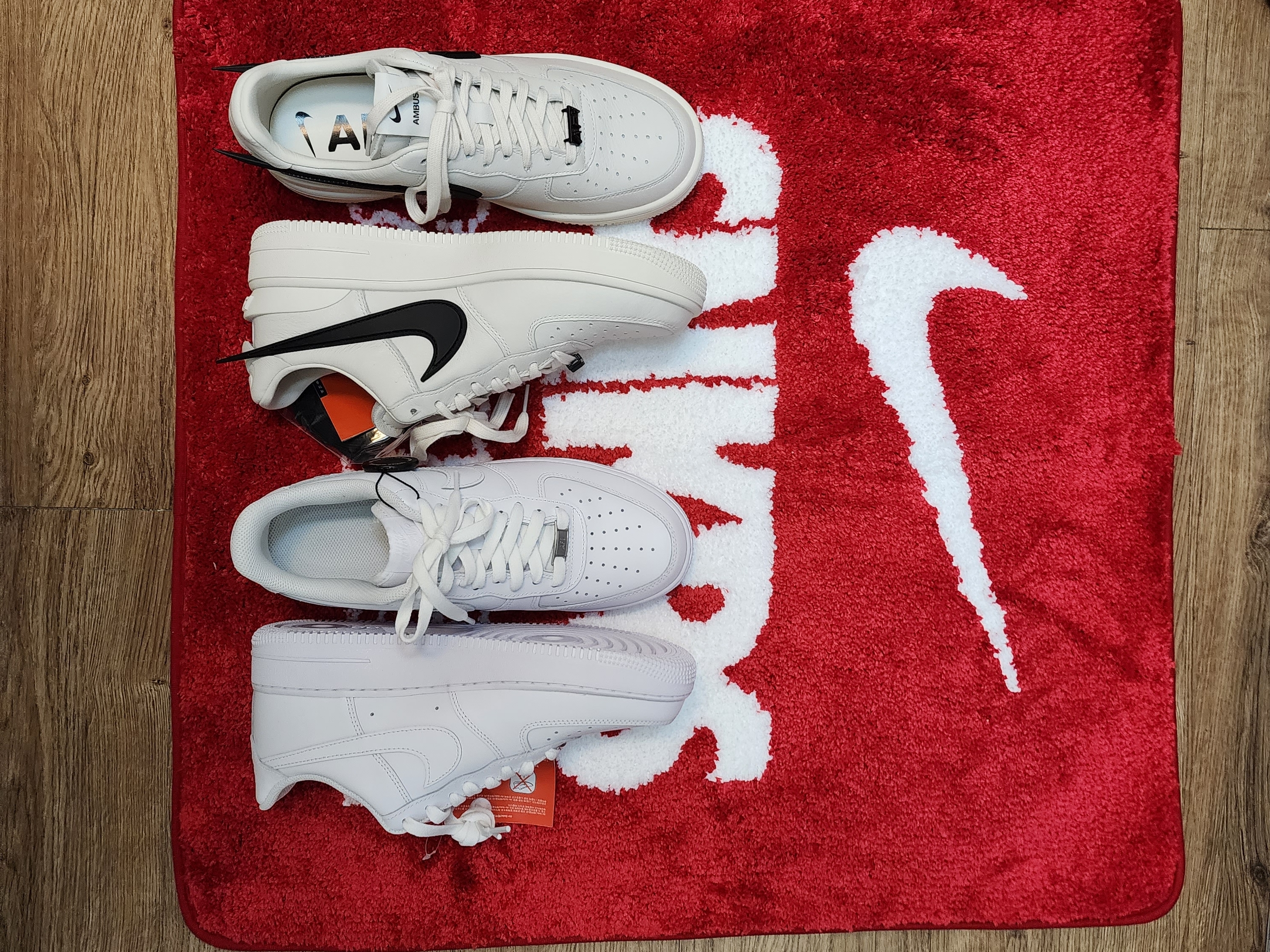 Nike x Ambush Air Force 1 Low SP Phantom, Nike Air Force 1 '07 Low White 착용 스타일