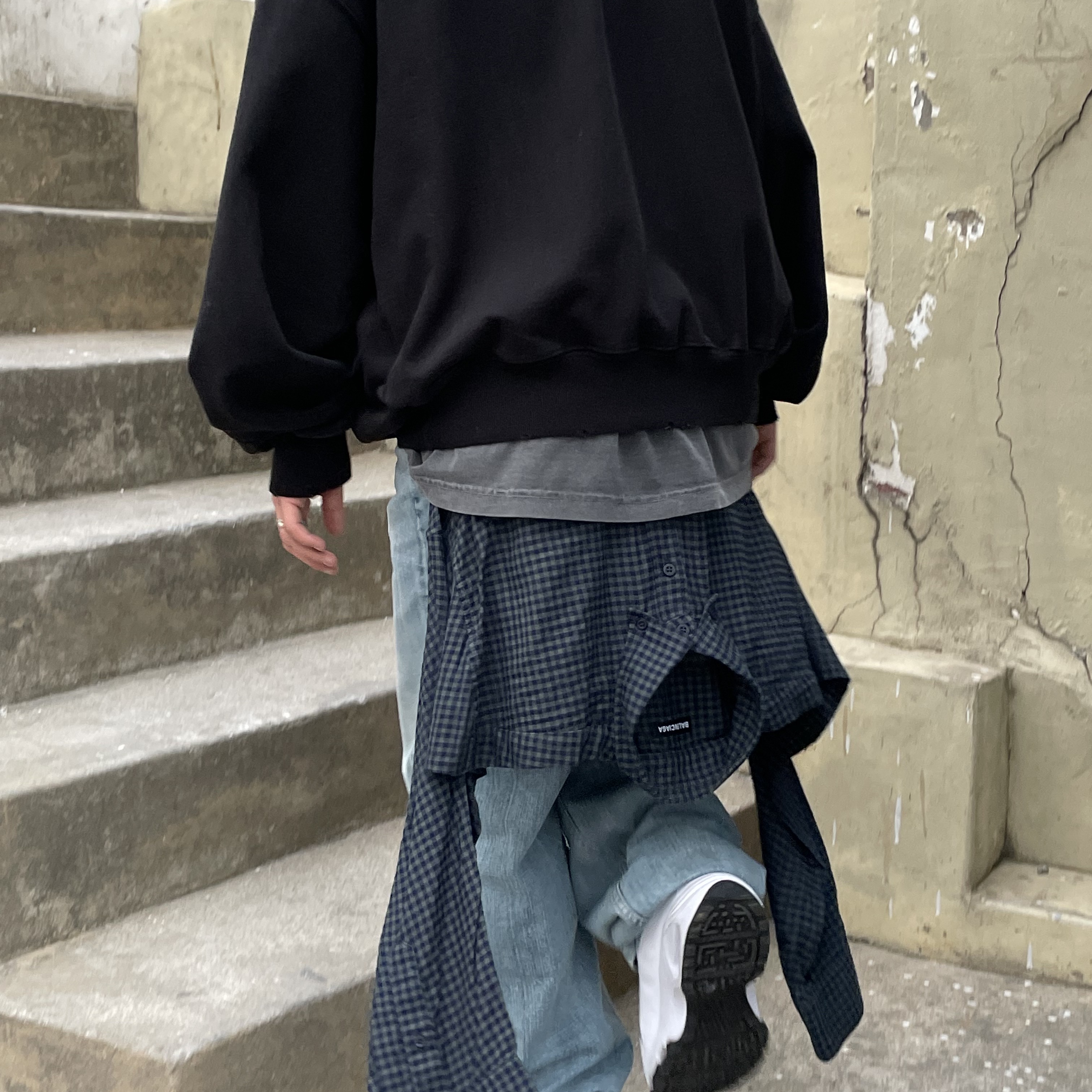Undermycar Methuselah Syndrome Damage Washed Hood Sudan Red - 23SS, Stussy Argyle Stitch Leather Belt Cream 착용 스타일 - 3