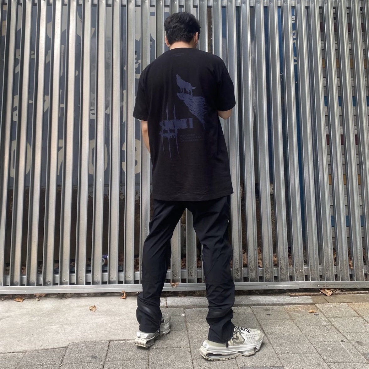 Undermycar Sioki Bad Moon T-Shirt After Midnight - 22SS, Undermycar Phan Mark 2 Multi Zip Nylon Mesh Pants Meteorite - 22SS 착용 스타일 - 2
