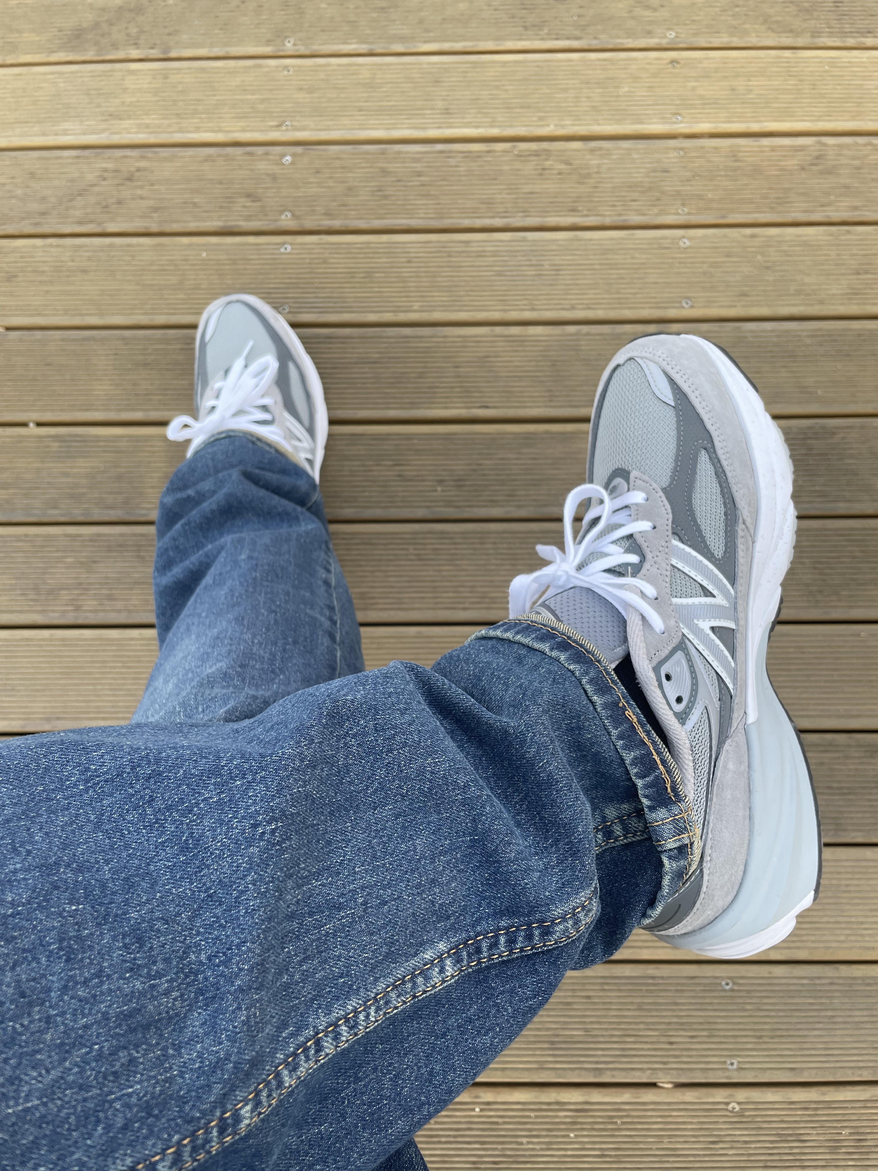 New Balance 990v6 Made in USA Grey - D Standard 착용 스타일 - 5