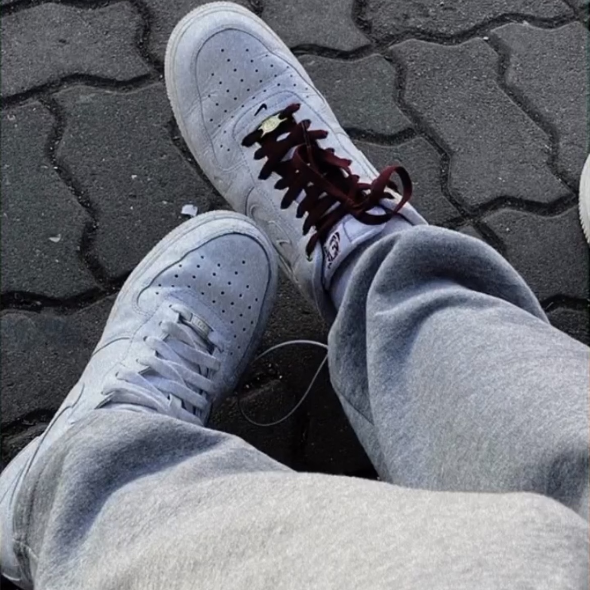 Nike Air Force 1 '07 PRM 40th Anniversary Join Forces White, Nike Air Force 1 High '07 Triple White 착용 스타일 - 5