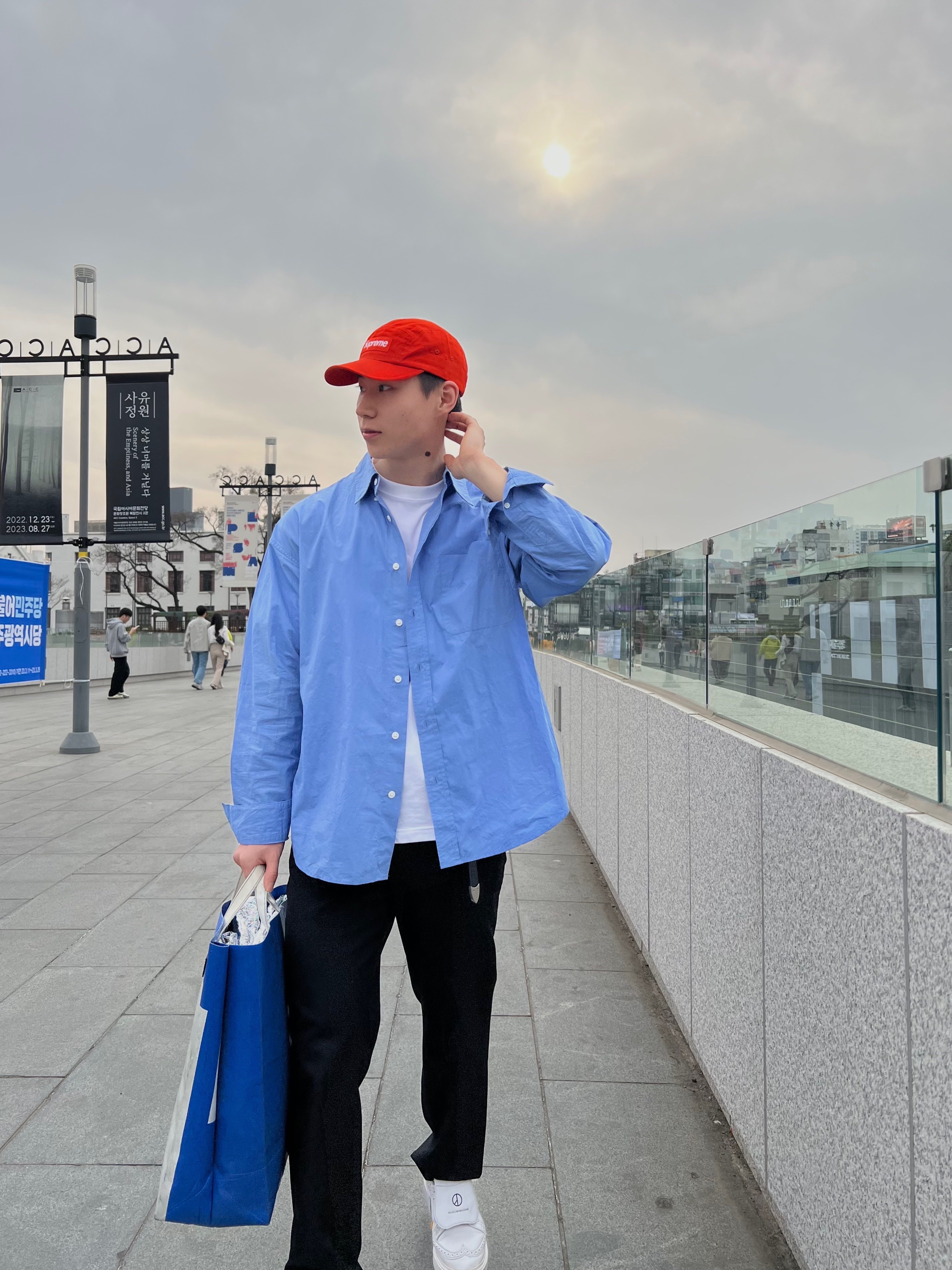 Supreme Washed Chino Twill Camp Cap Orange - 22FW, Nike x Peaceminusone Kwondo1 White 착용 스타일