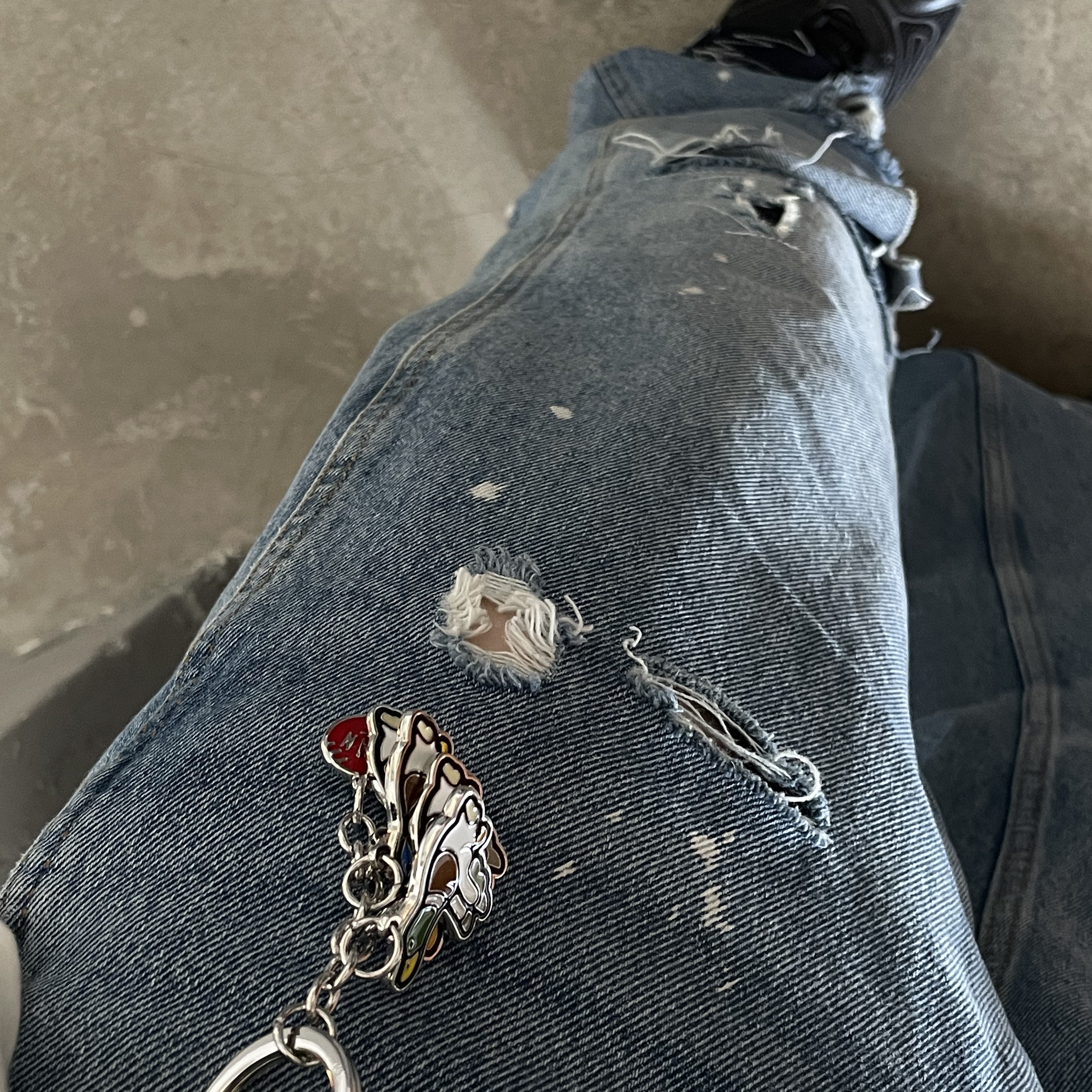 Nike x Supreme Air Max 98 TL Black, Zara x Ader Error Patchwork Jeans Blue 착용 스타일 - 2