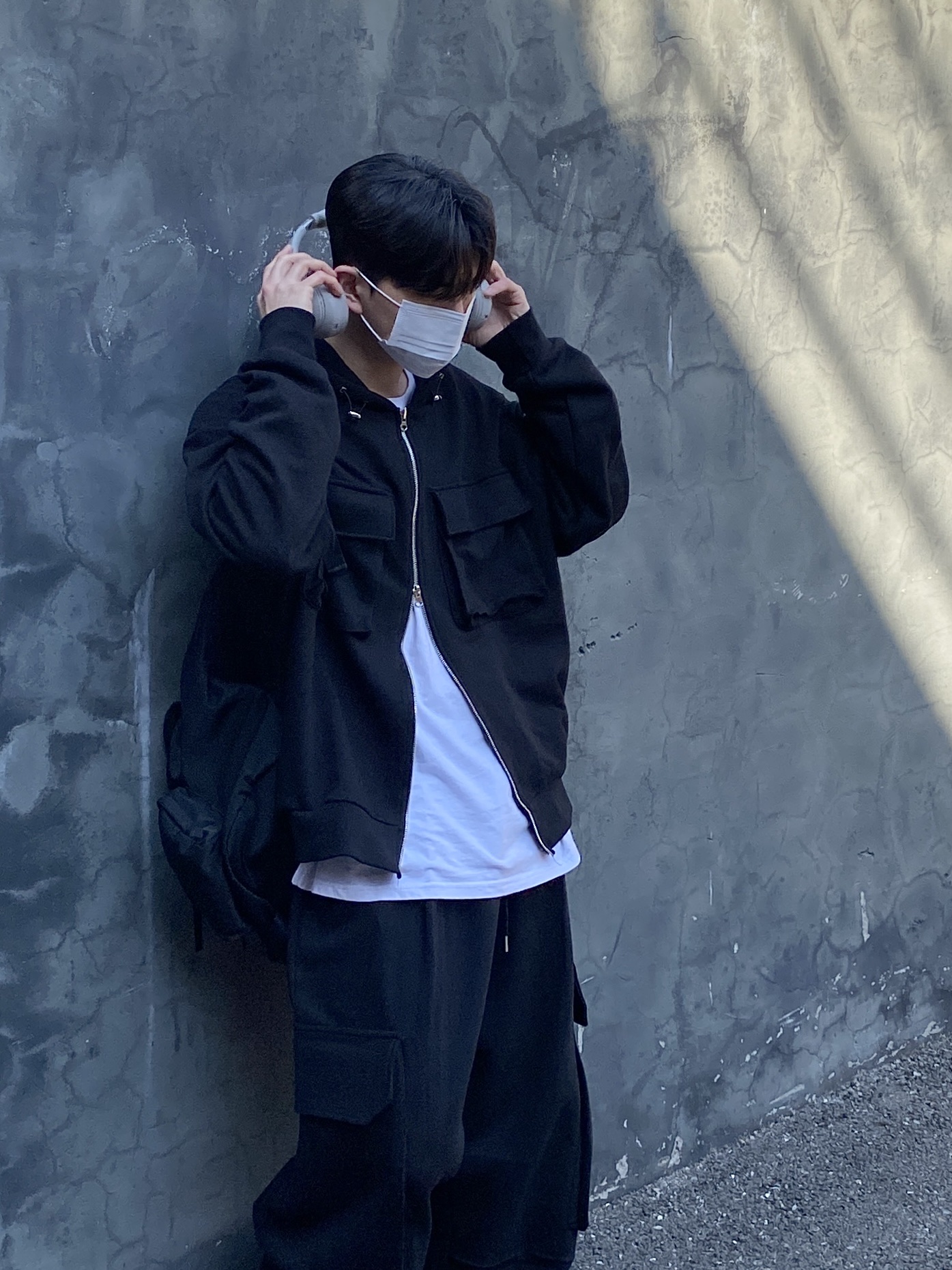 Nike x Supreme Air Force 1 Low Black 착용 스타일 - 2