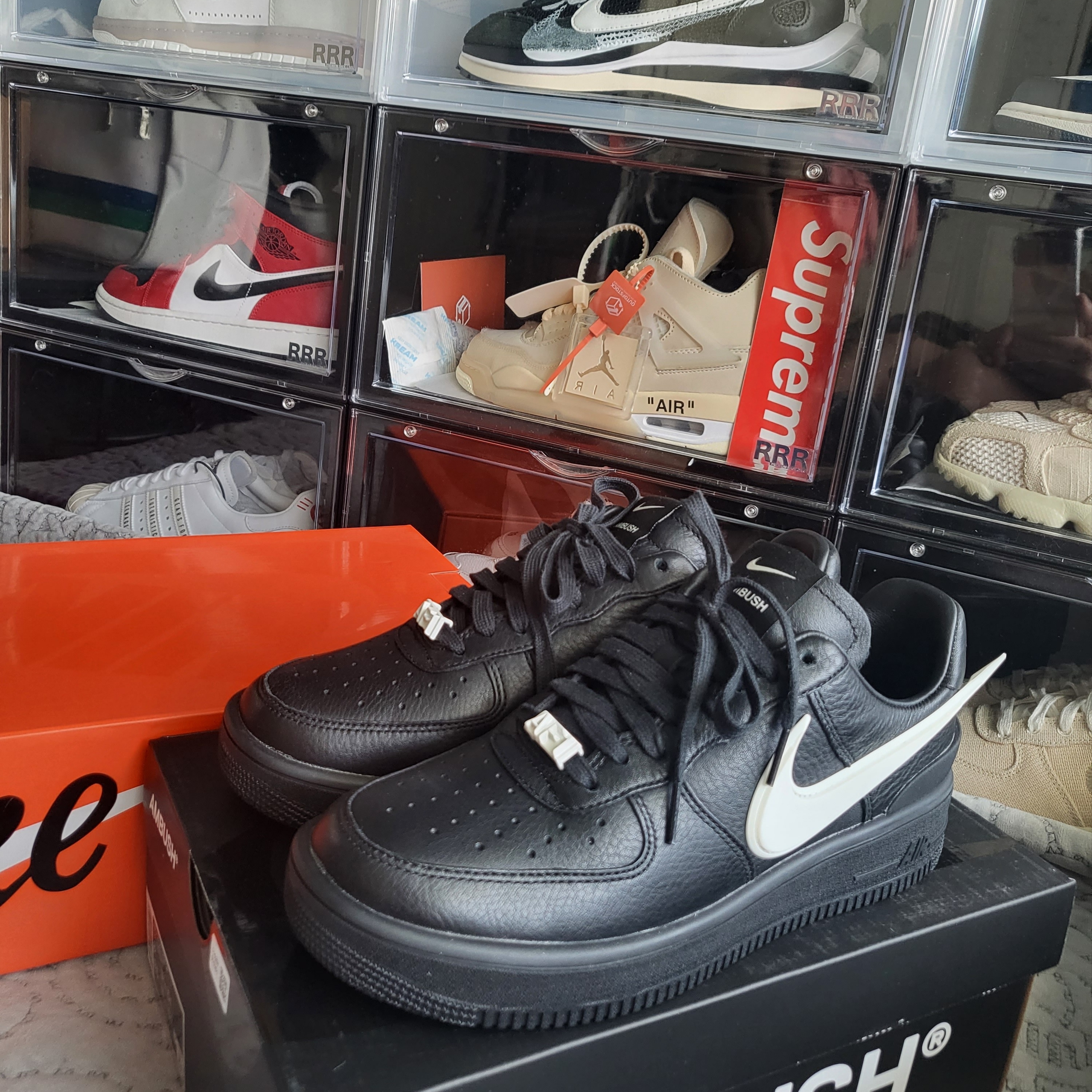 Nike x Ambush Air Force 1 Low SP Black, Nike x Supreme Air Force 1 Low White 착용 스타일 - 2
