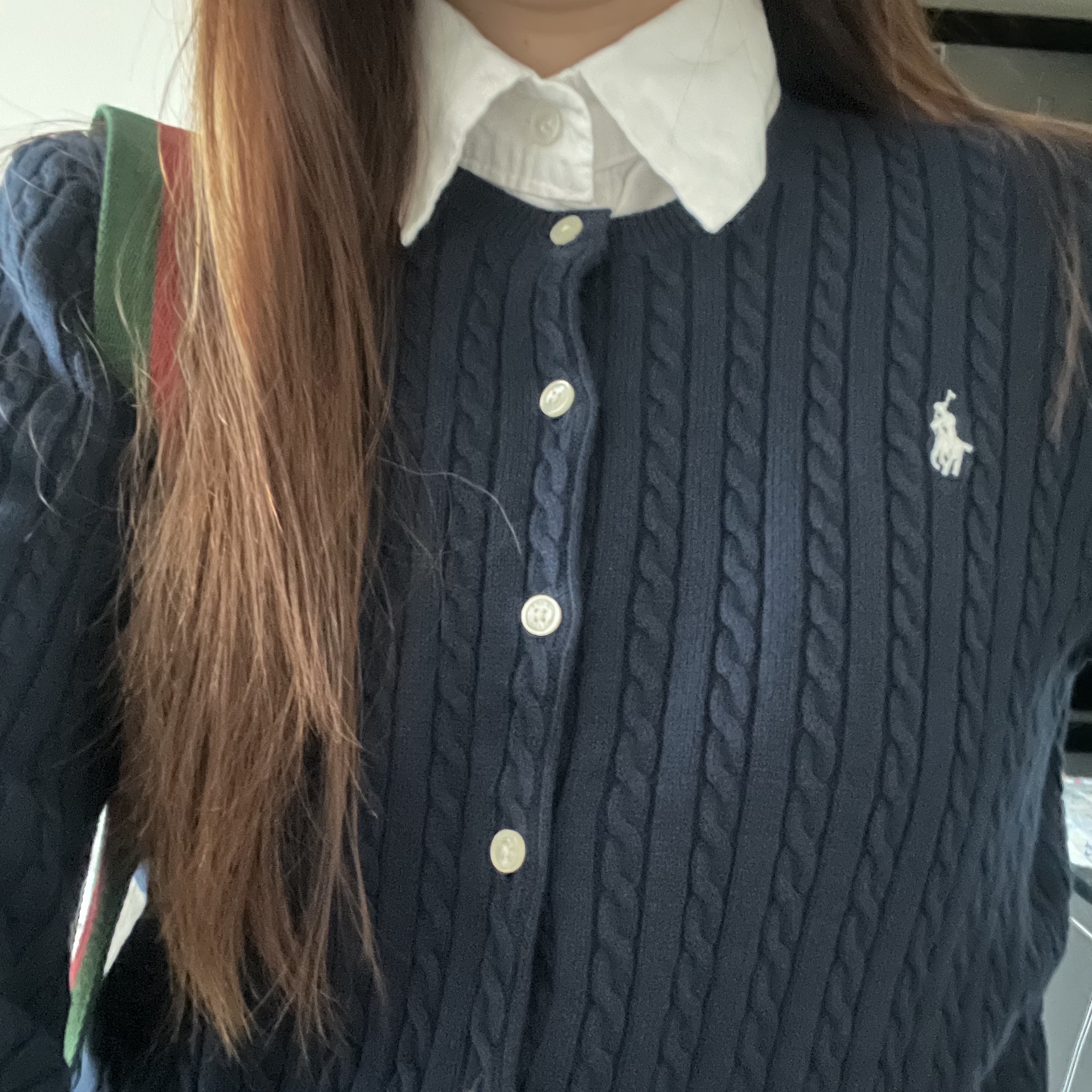 [30% 적립] Polo Ralph Lauren Children Mini Cable Cotton Cardigan Hunter Navy 착용 스타일