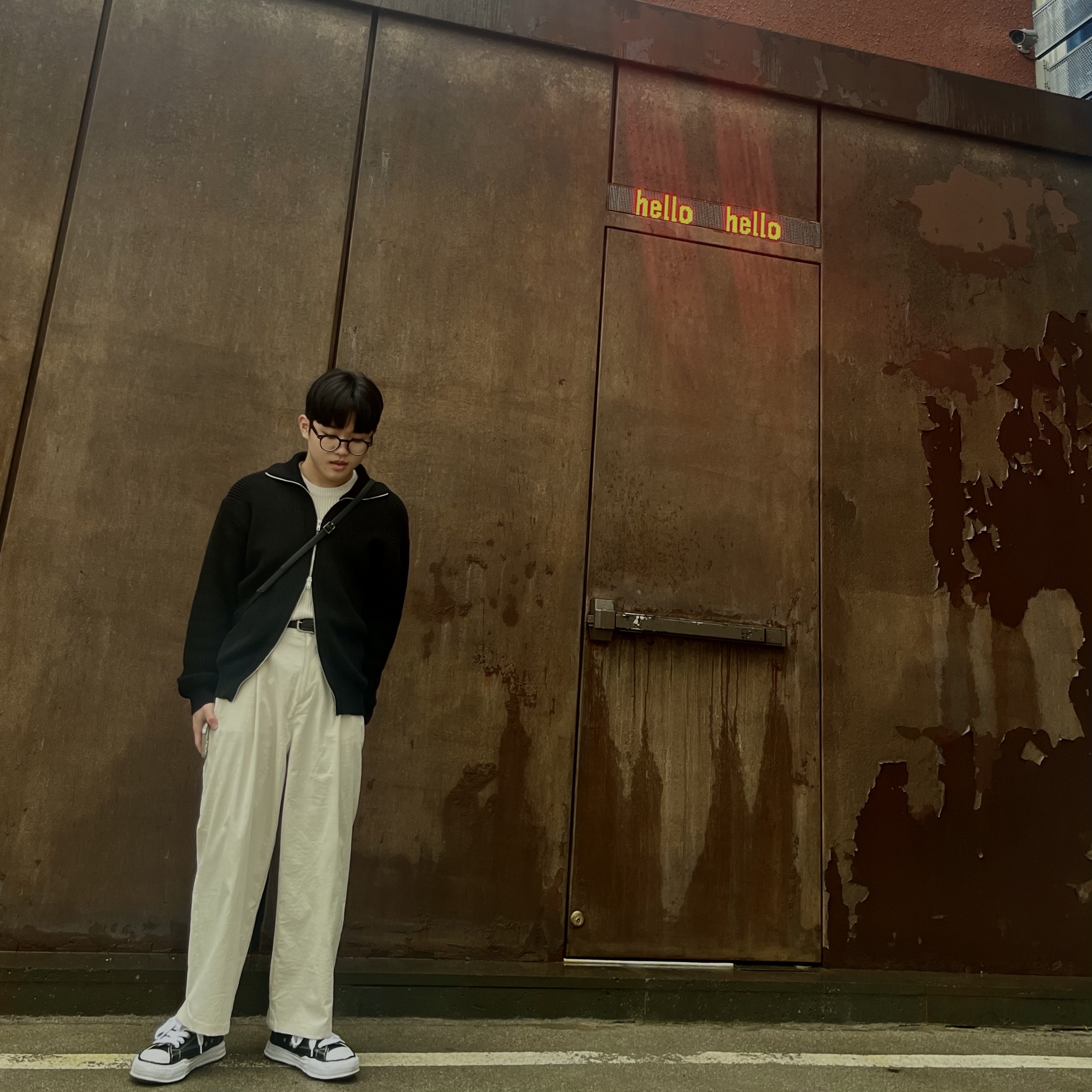 Maison Mihara Yasuhiro Peterson OG Sole Canvas Low Sneakers Black, Zara x Ader Error Oversize Blazer Black 착용 스타일 - 1