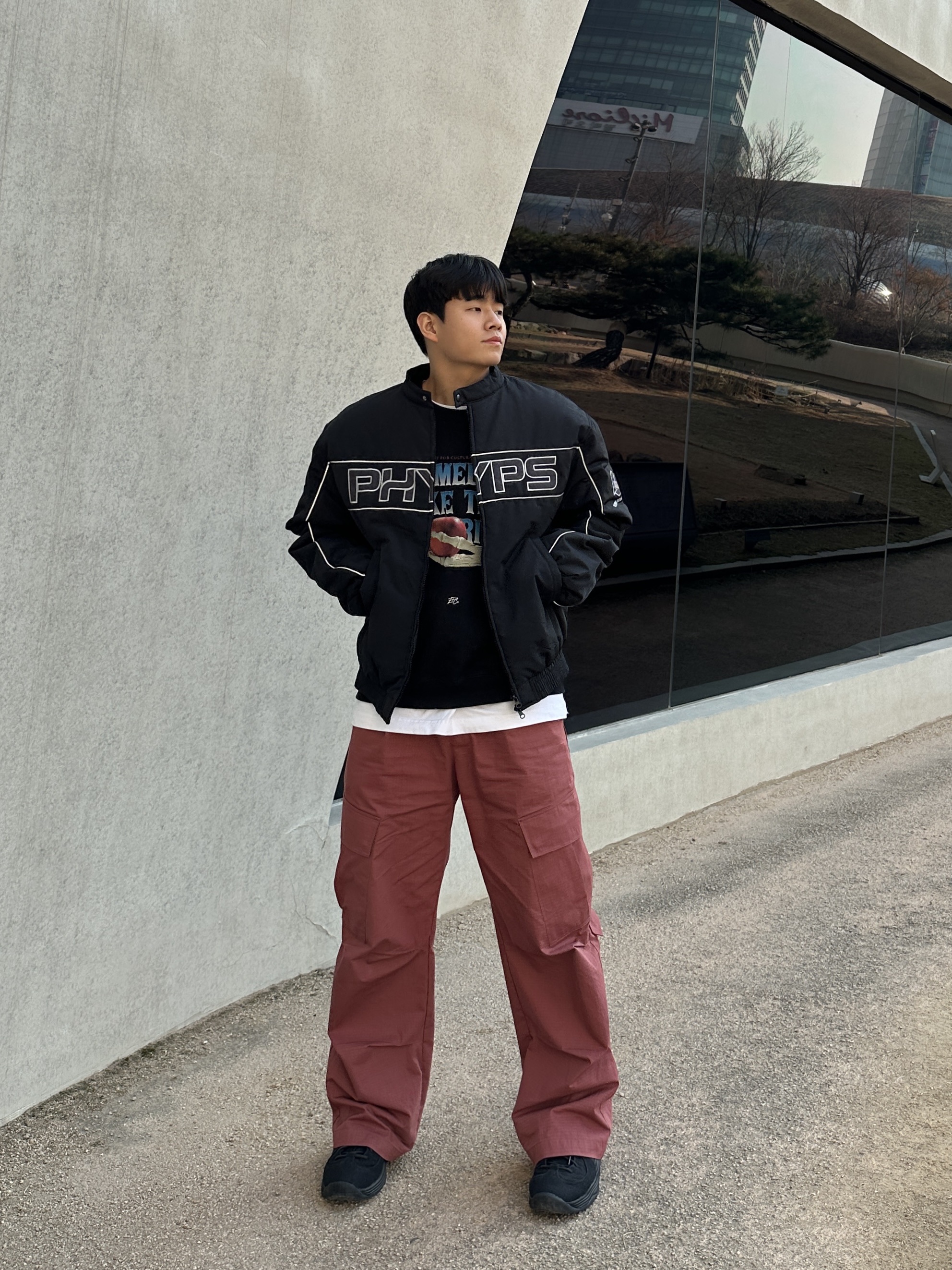 Nike x Stussy Air Penny II Black 착용 스타일 - 2